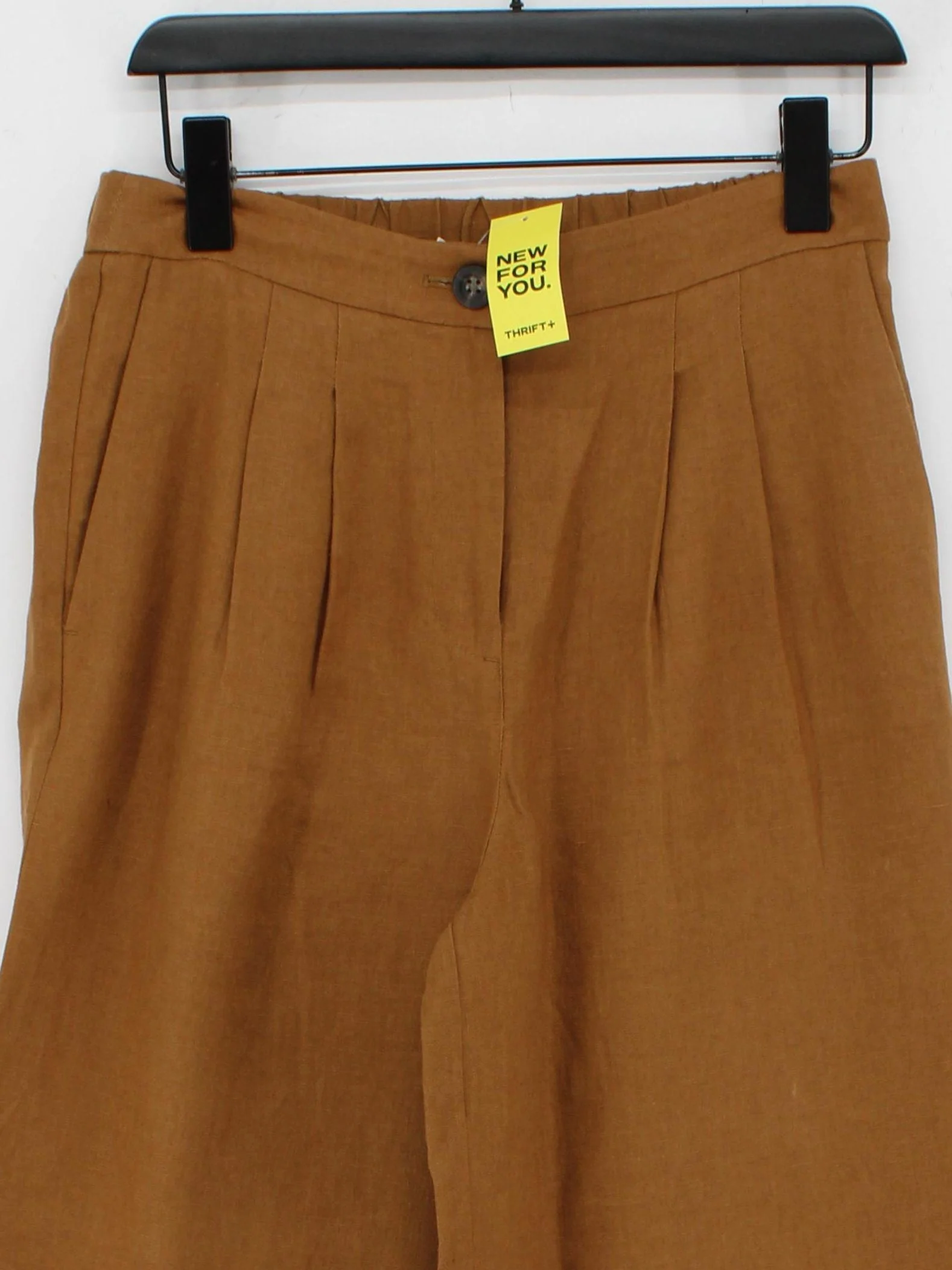 Boden Women's Trousers UK 10 Brown 100% Linen Wide-Leg Chino - Image 3