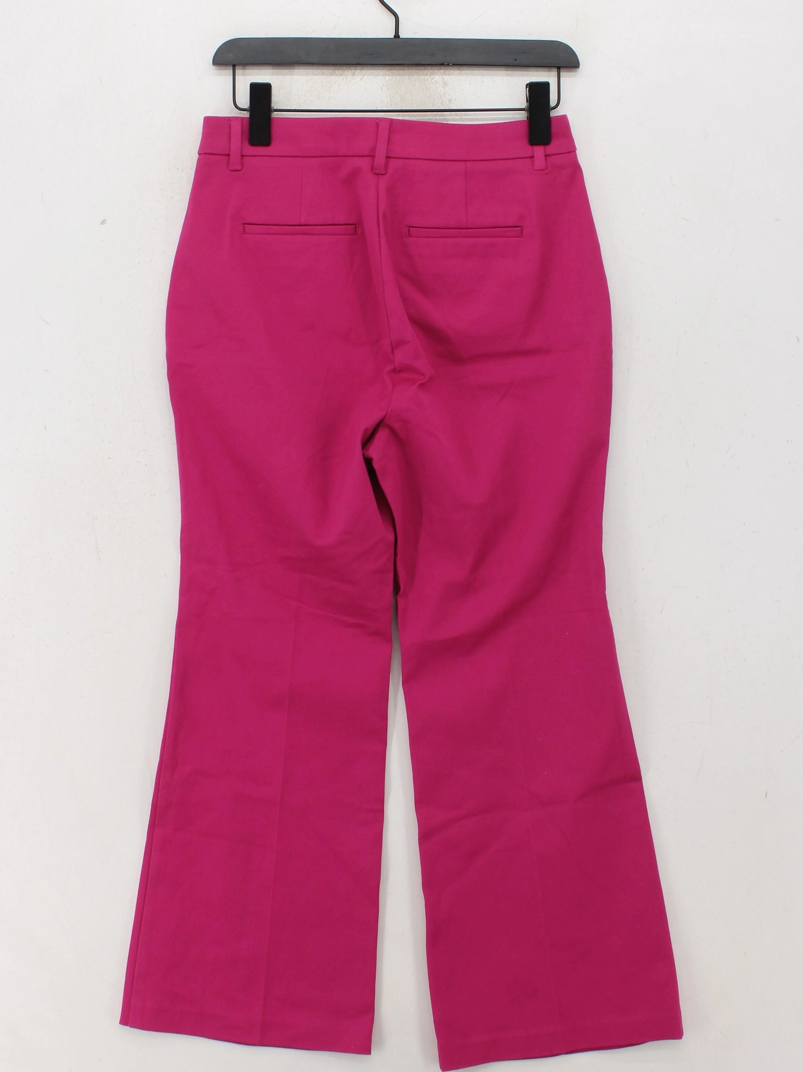 Boden Women's Trousers UK 10 Pink Cotton with Elastane Flared Chino - Image 2