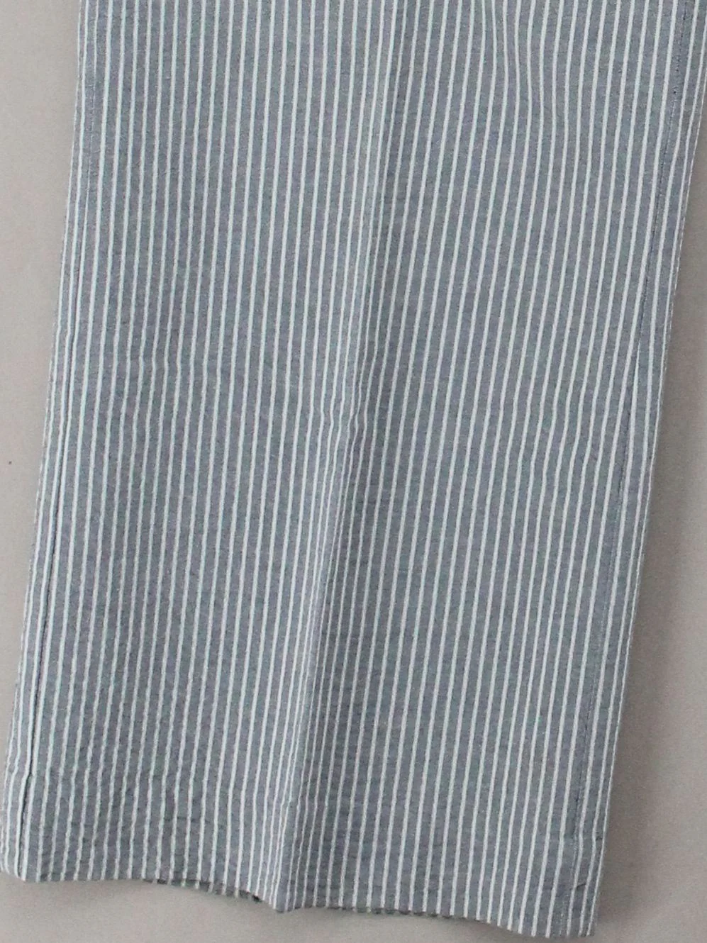 Boden Women's Trousers UK 12 Grey Striped 100% Cotton Wide-Leg Capri - Image 4
