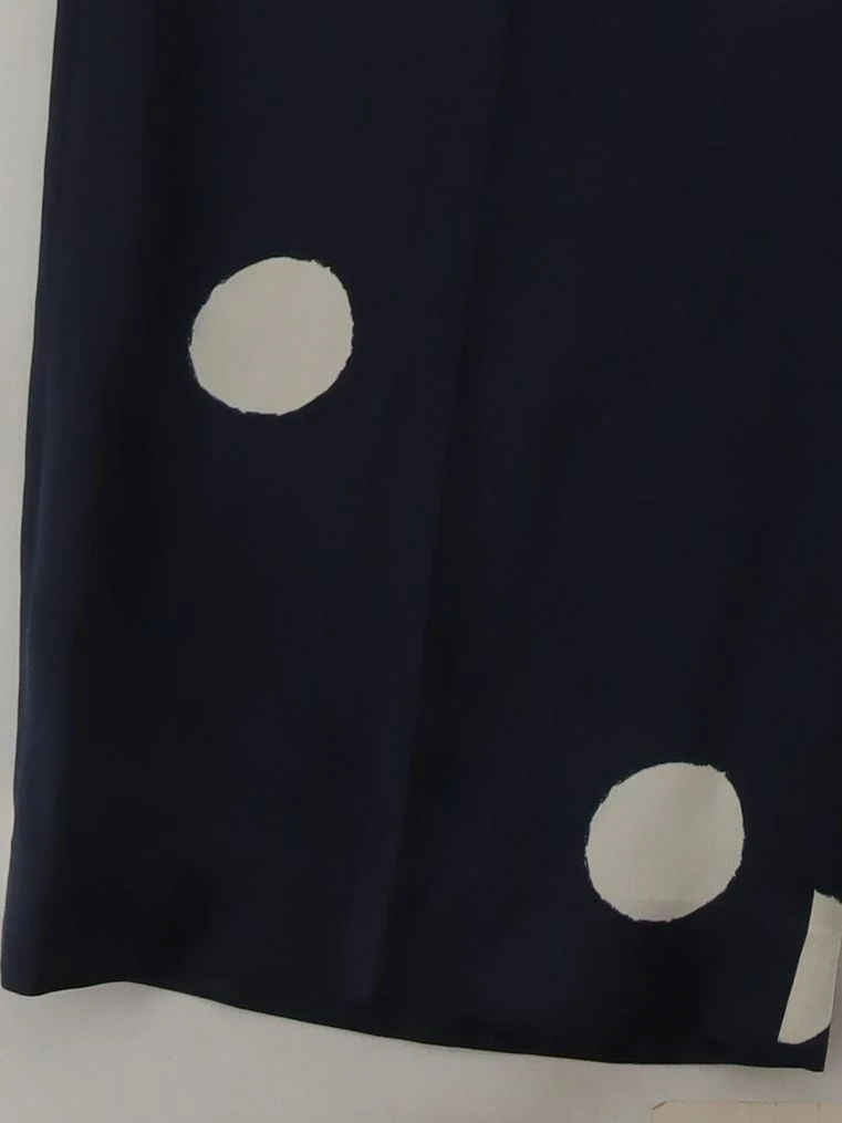 Boden Women's Trousers UK 8 Blue Polkadot 100% Polyester Wide-Leg Cropped - Image 4