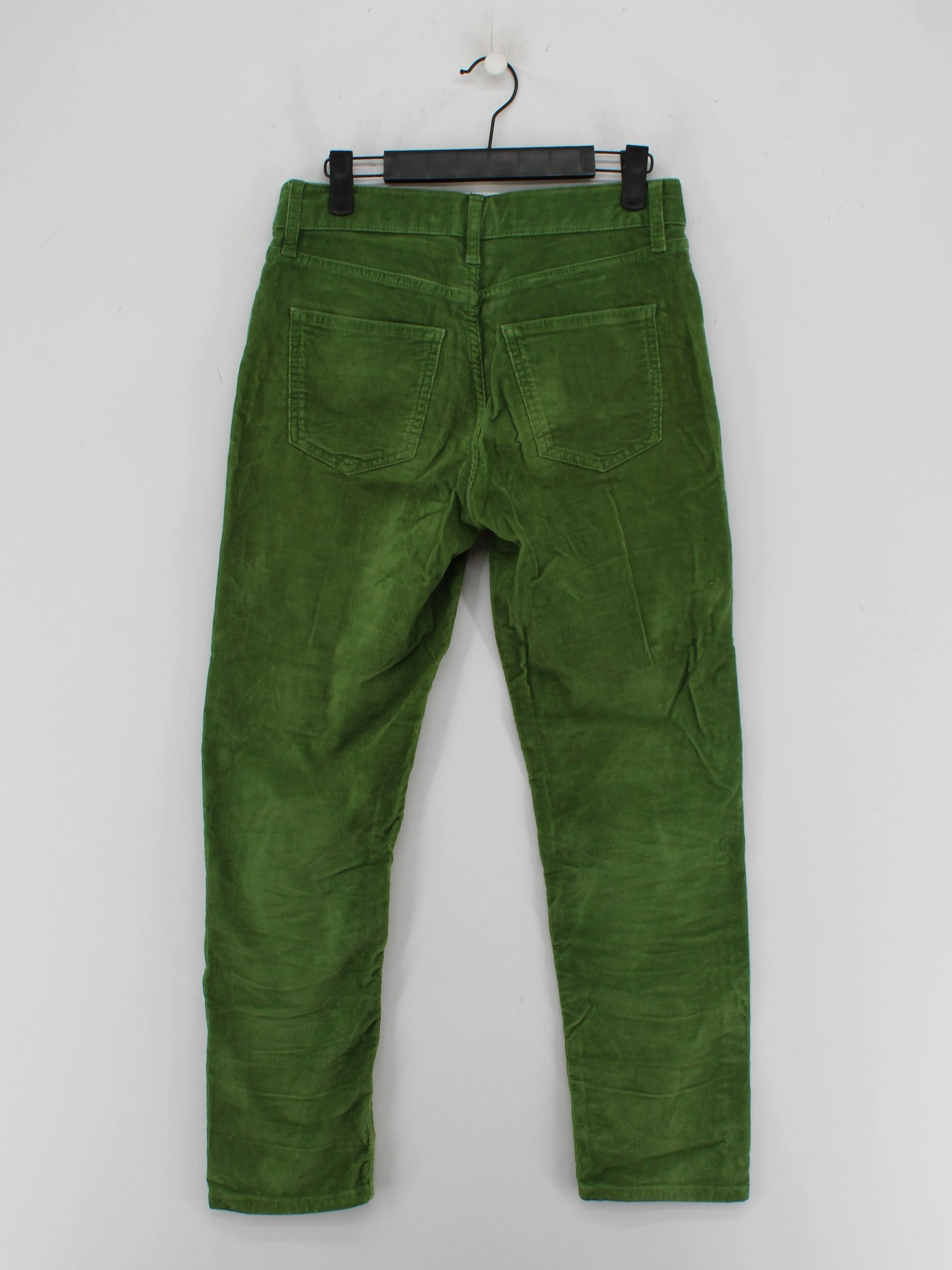 Boden Women's Trousers UK 8 Green Cotton with Elastane Straight Cropped - Image 2