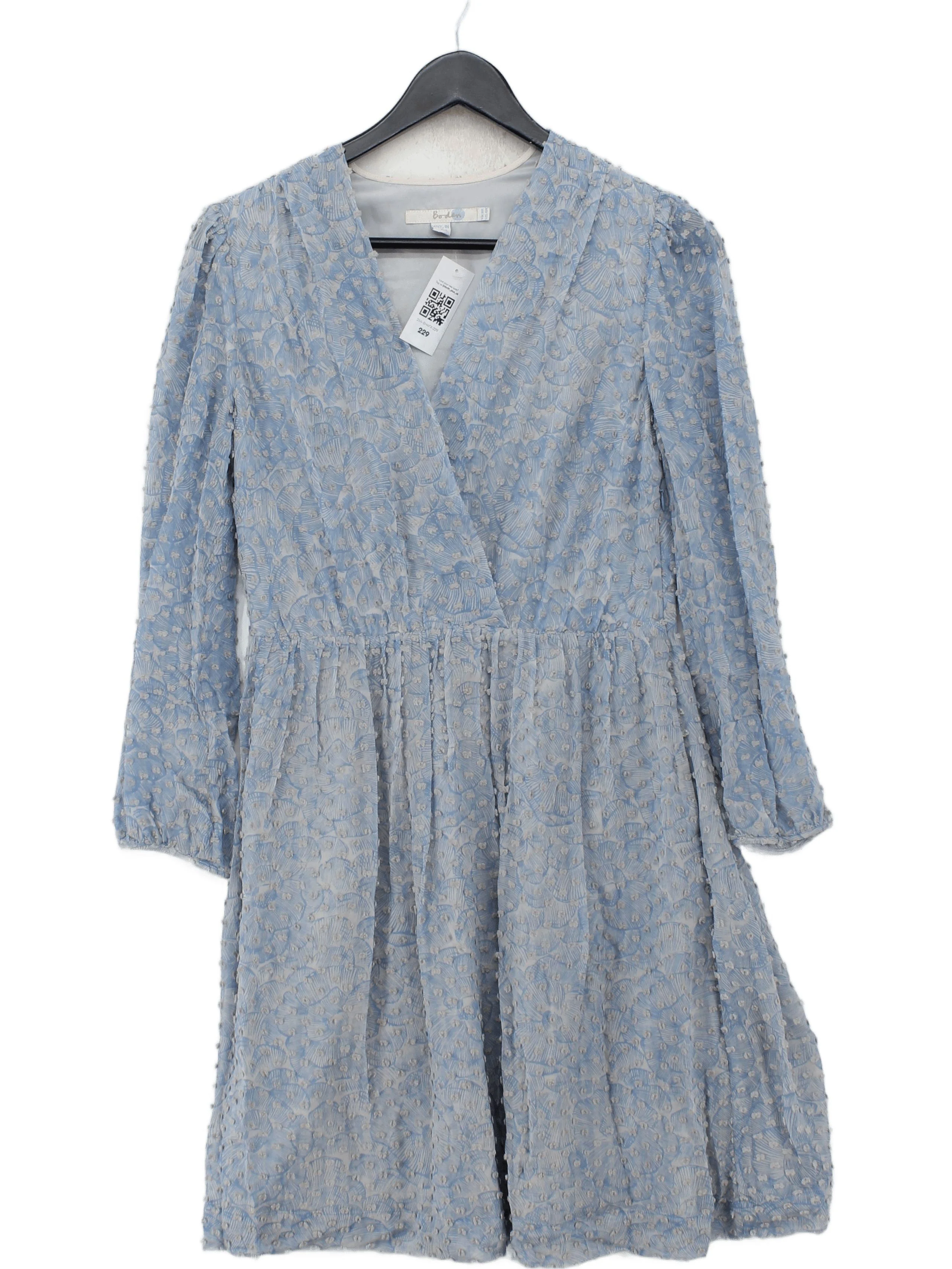 Boden Wrap Mini Dress UK8 in Blue