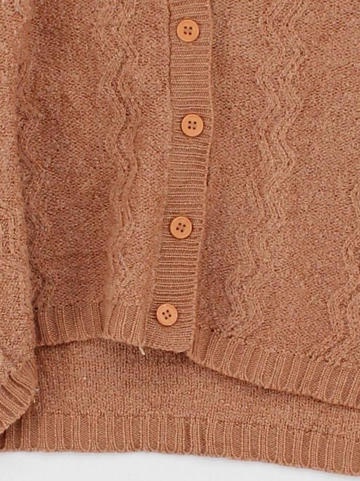 Bolongaro Women's Cardigan L Brown 100% Other V-Neck Cardigan - Image 4