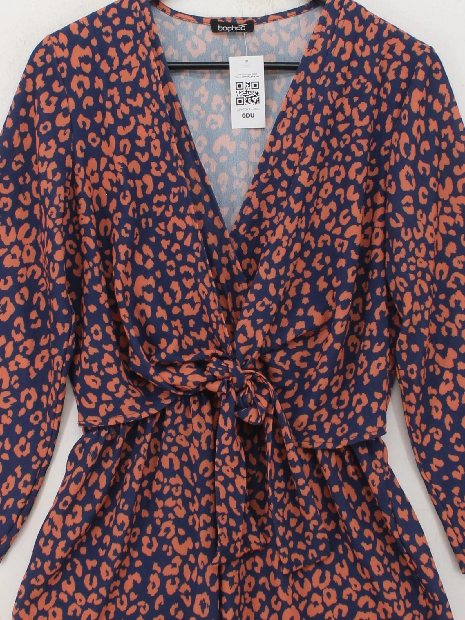 Boohoo A-Line Mini Dress UK12 in Blue - Image 3