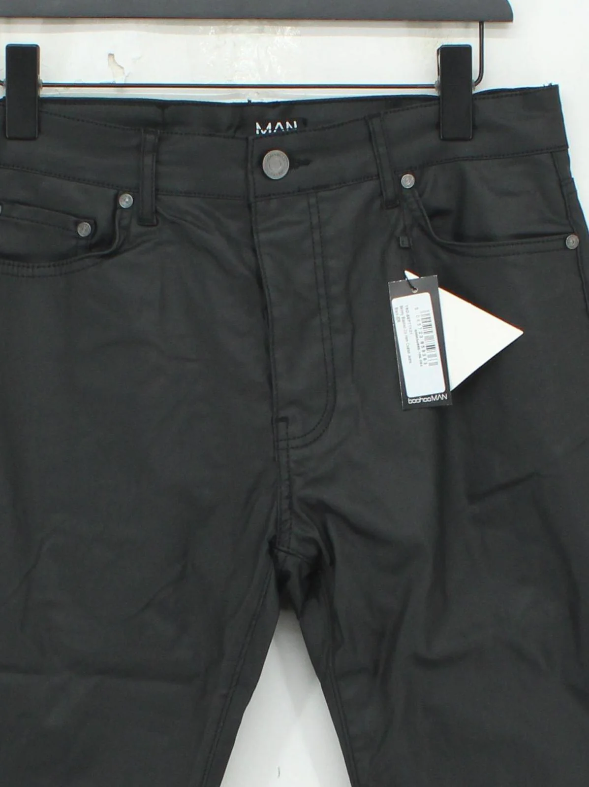 Boohoo MAN Men's Trousers W 32 in Black Cotton - Image 3