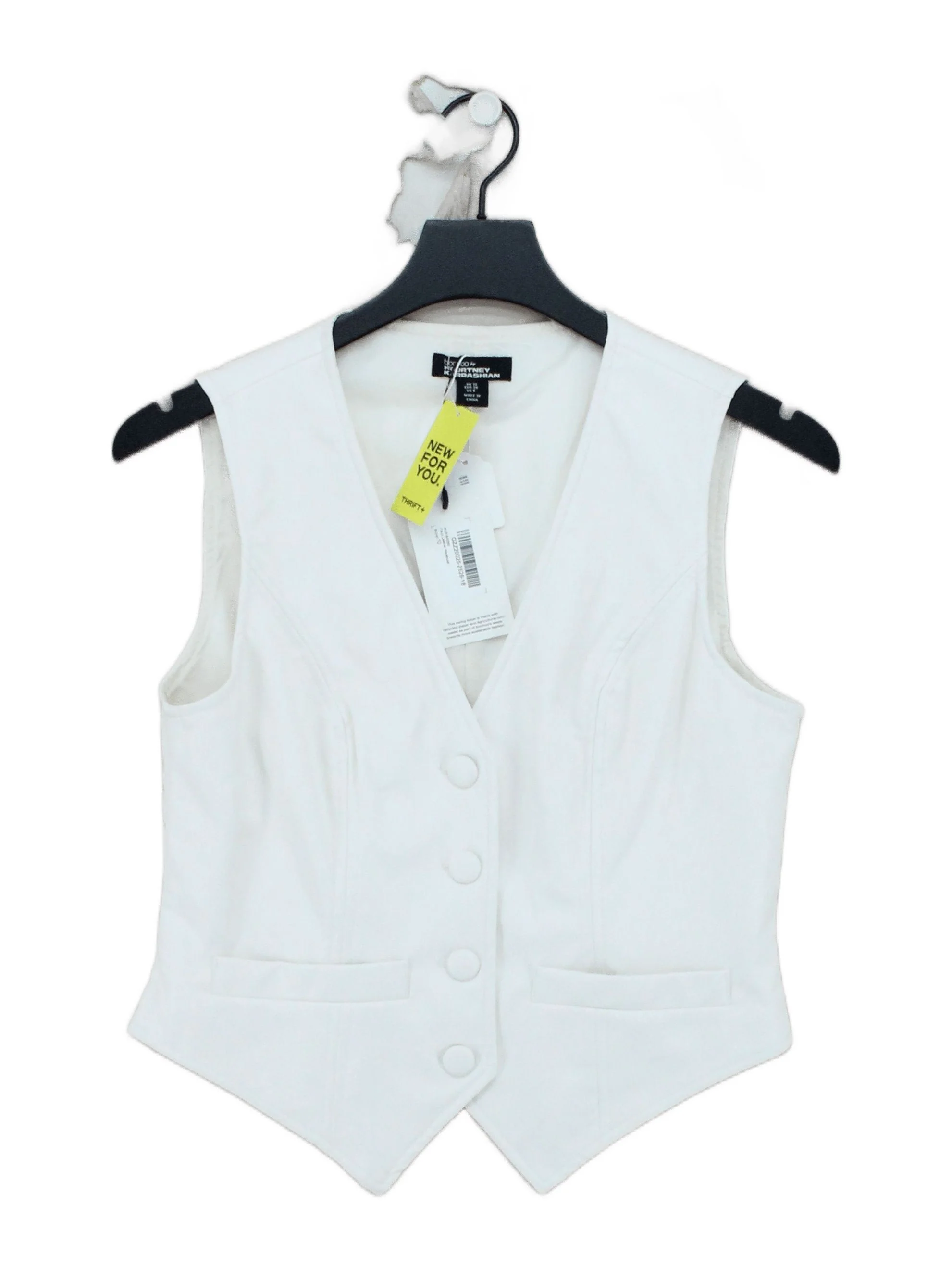 Boohoo Women's Coat UK 10 White Polyester with Polyamide, Polyester Overcoat
