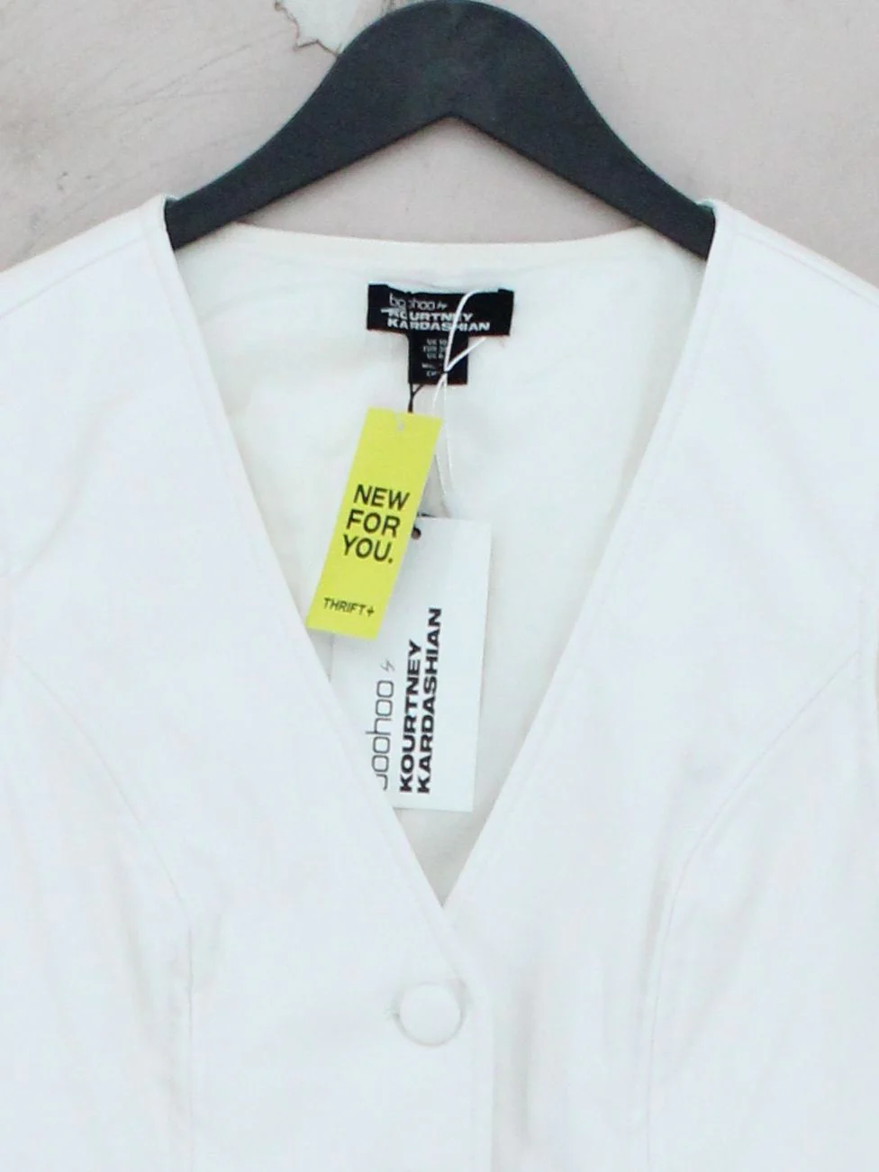 Boohoo Women's Coat UK 10 White Polyester with Polyester Overcoat - Image 3