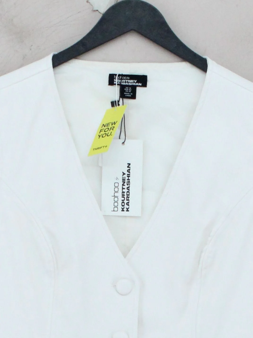 Boohoo Women's Coat UK 14 White 100% Polyester Overcoat - Image 3