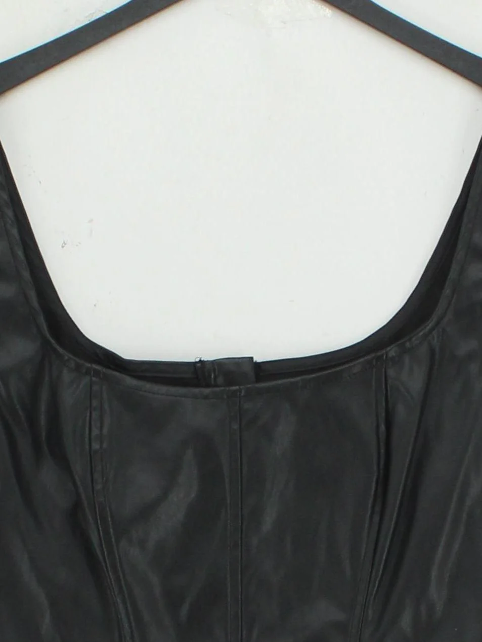 Boohoo Women's Top UK 16 Black 100% Polyester Sleeveless Square Neck Basic - Image 3