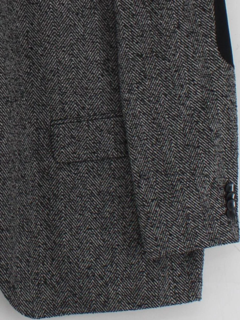 Boss Men's Blazer Chest: 58 in Grey Wool - Image 4