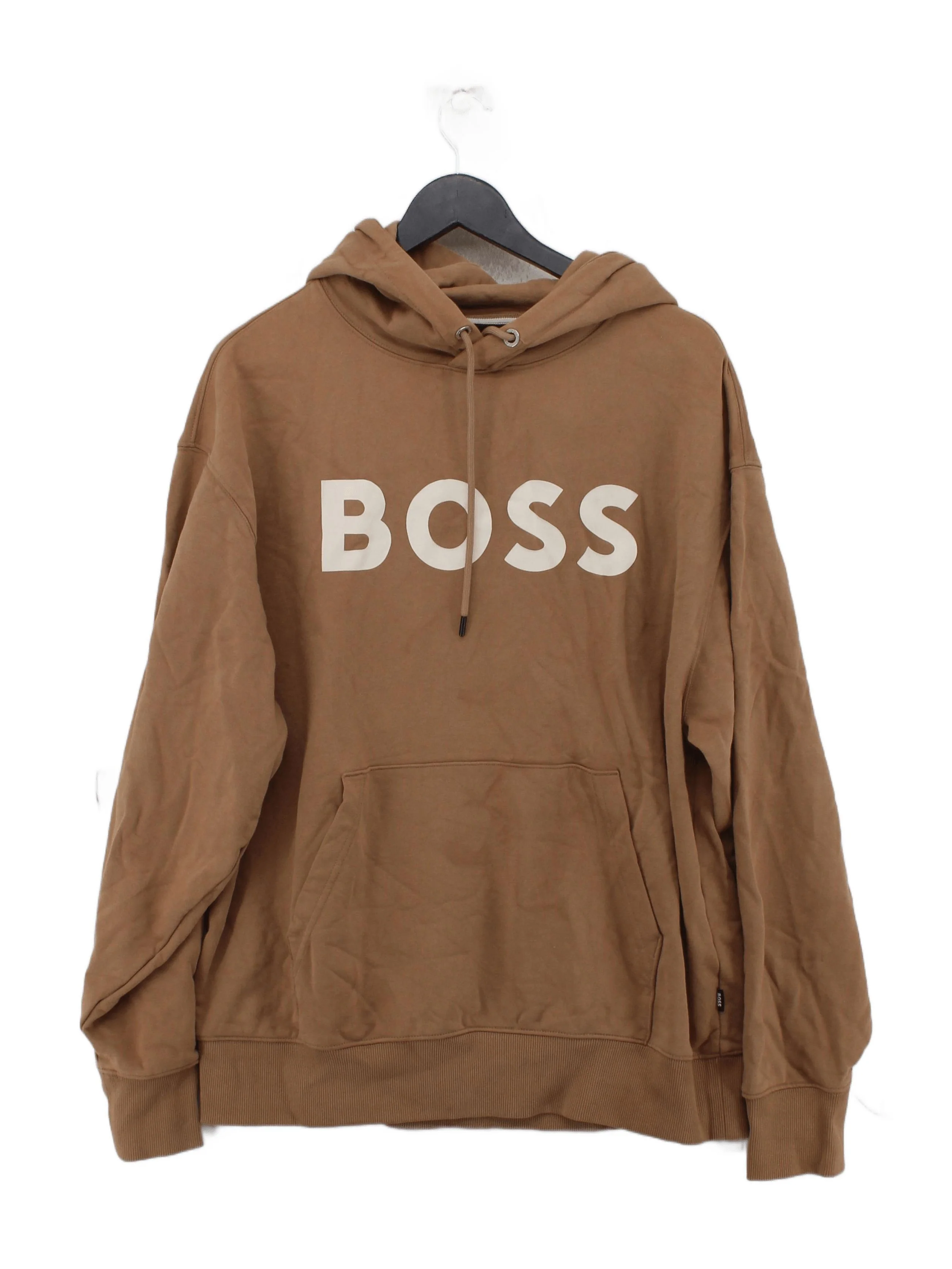 Boss Men's Hoodie XL Tan Graphic 100% Cotton Pullover