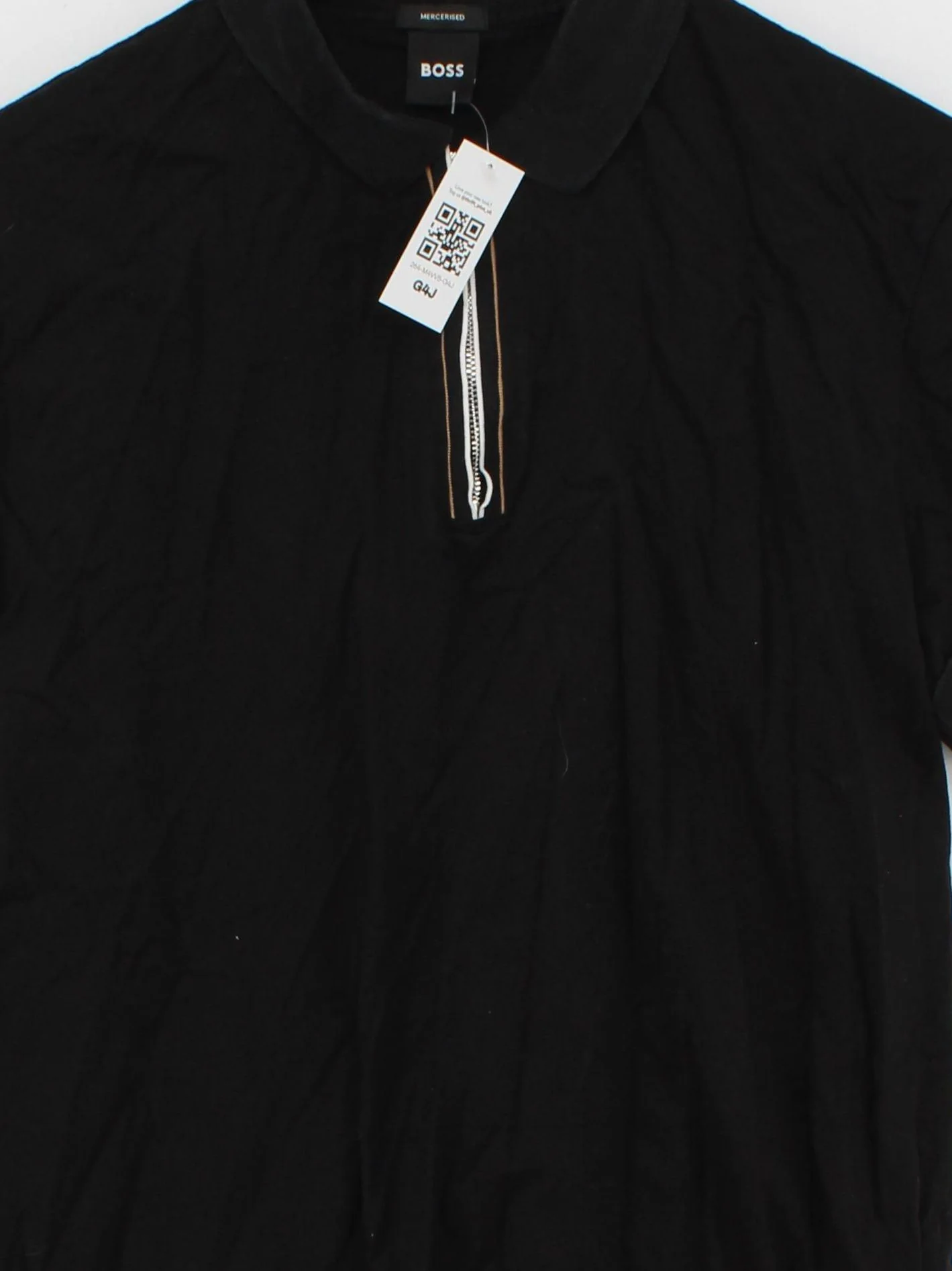 Boss Men's Polo XL Black 100% Cotton Basic - Image 3
