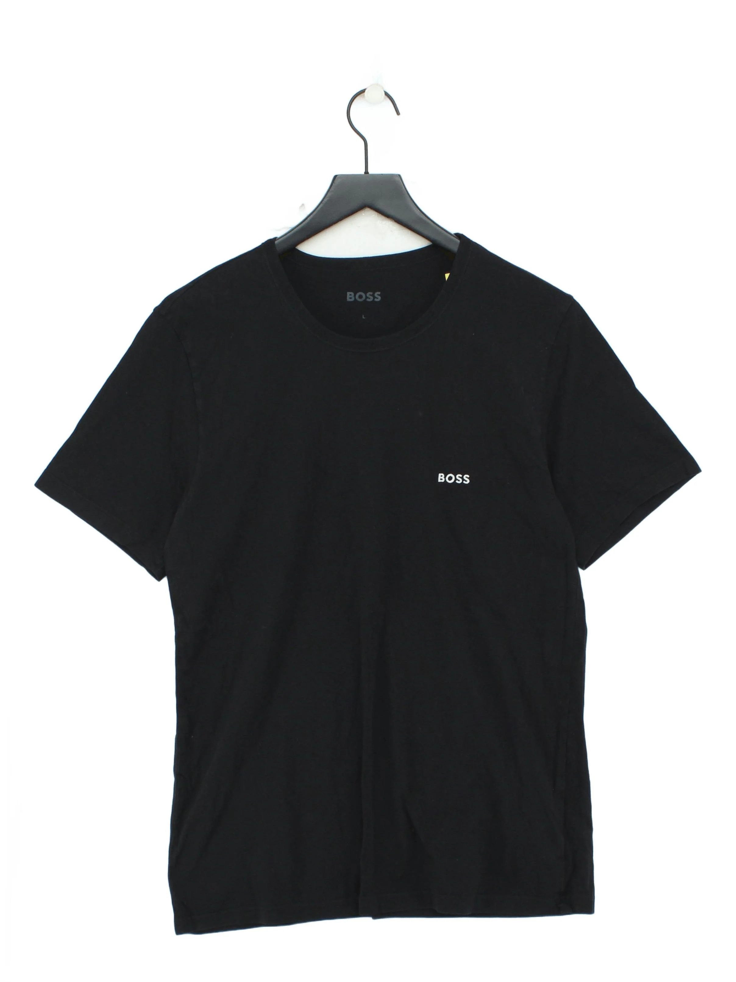 Boss Men's T-Shirt L Black 100% Cotton Basic