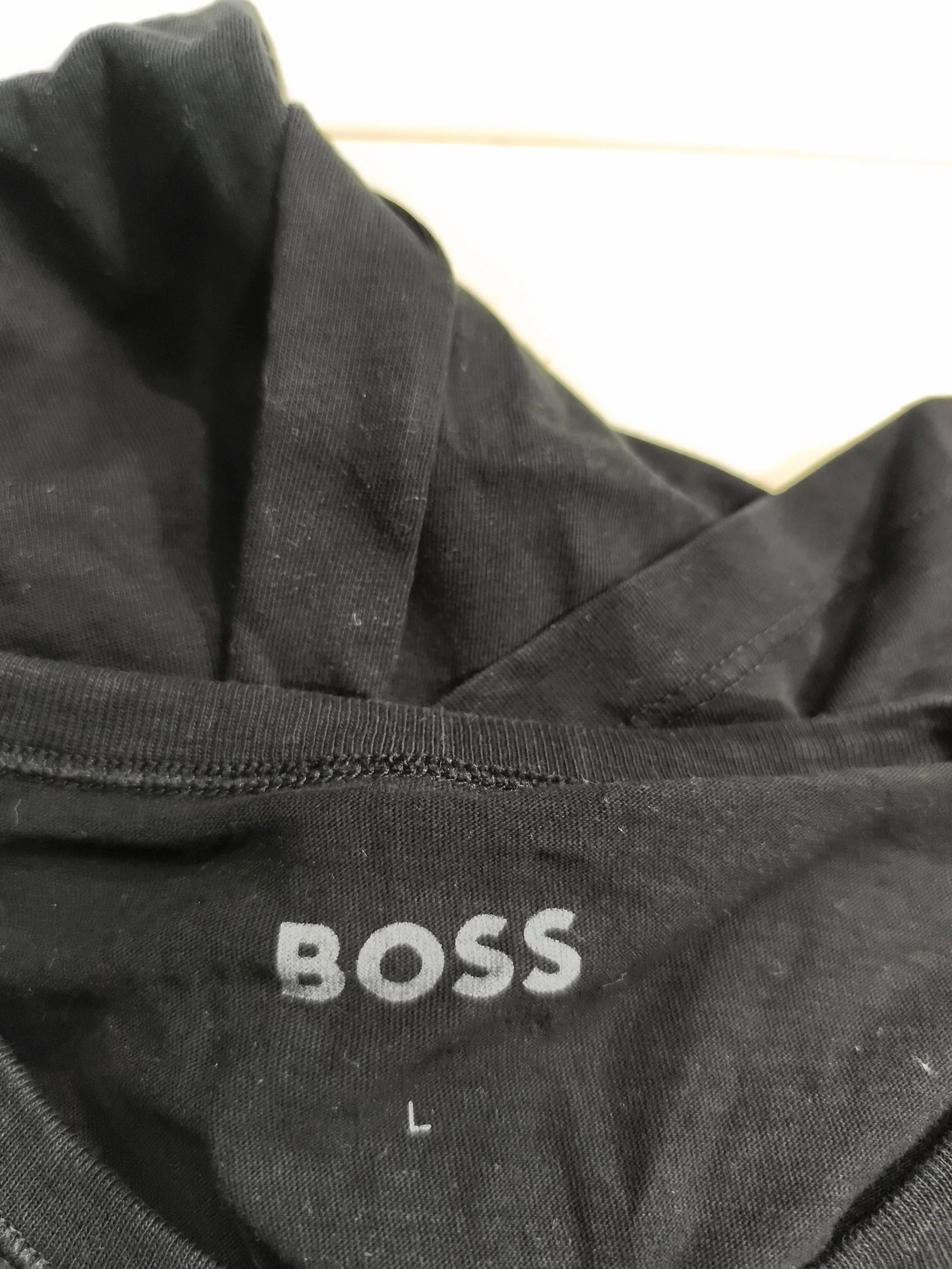 Boss Men's T-Shirt L Black 100% Cotton Basic - Image 6