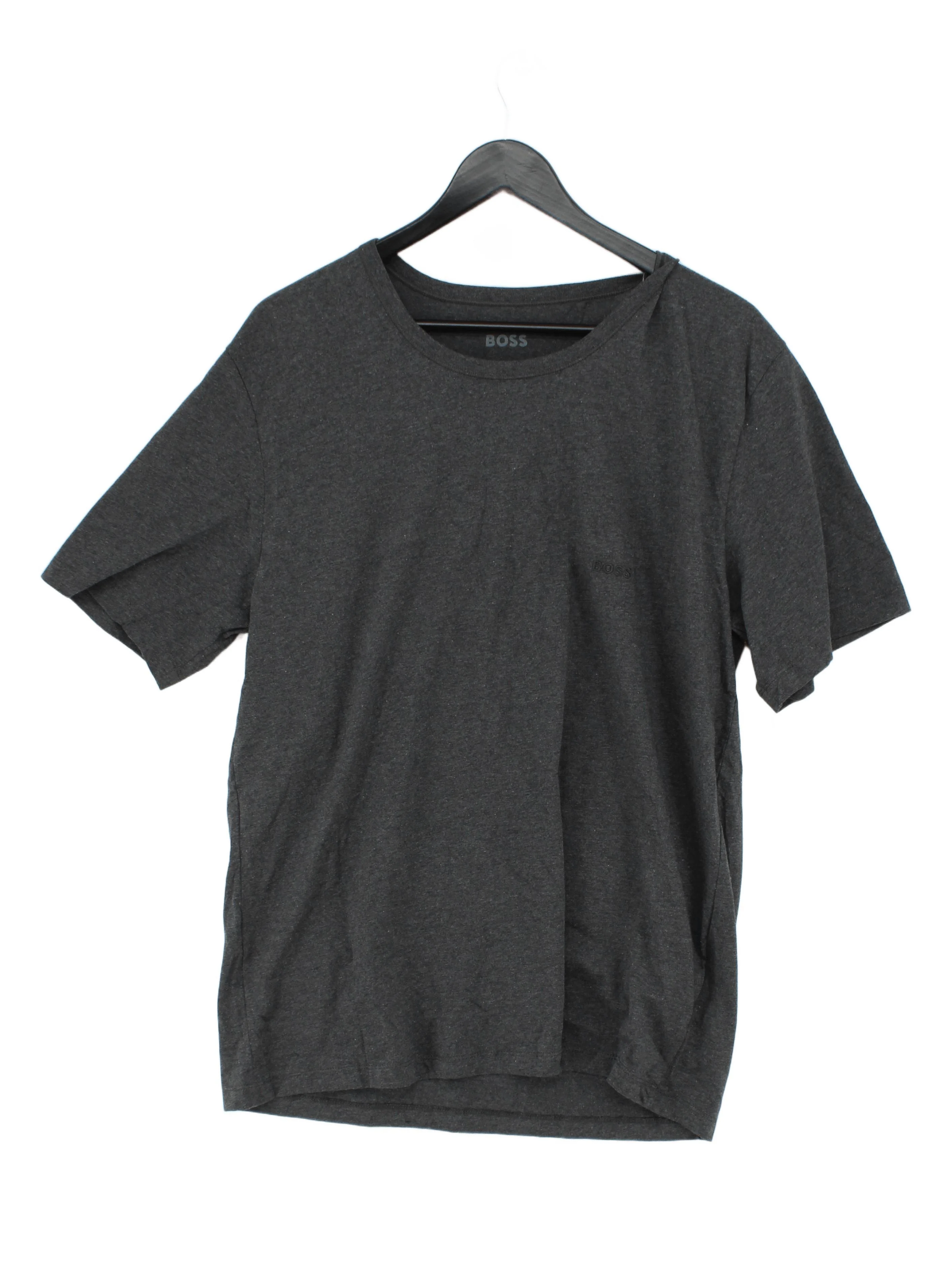 Boss Men's T-Shirt XXL Grey 100% Cotton Basic
