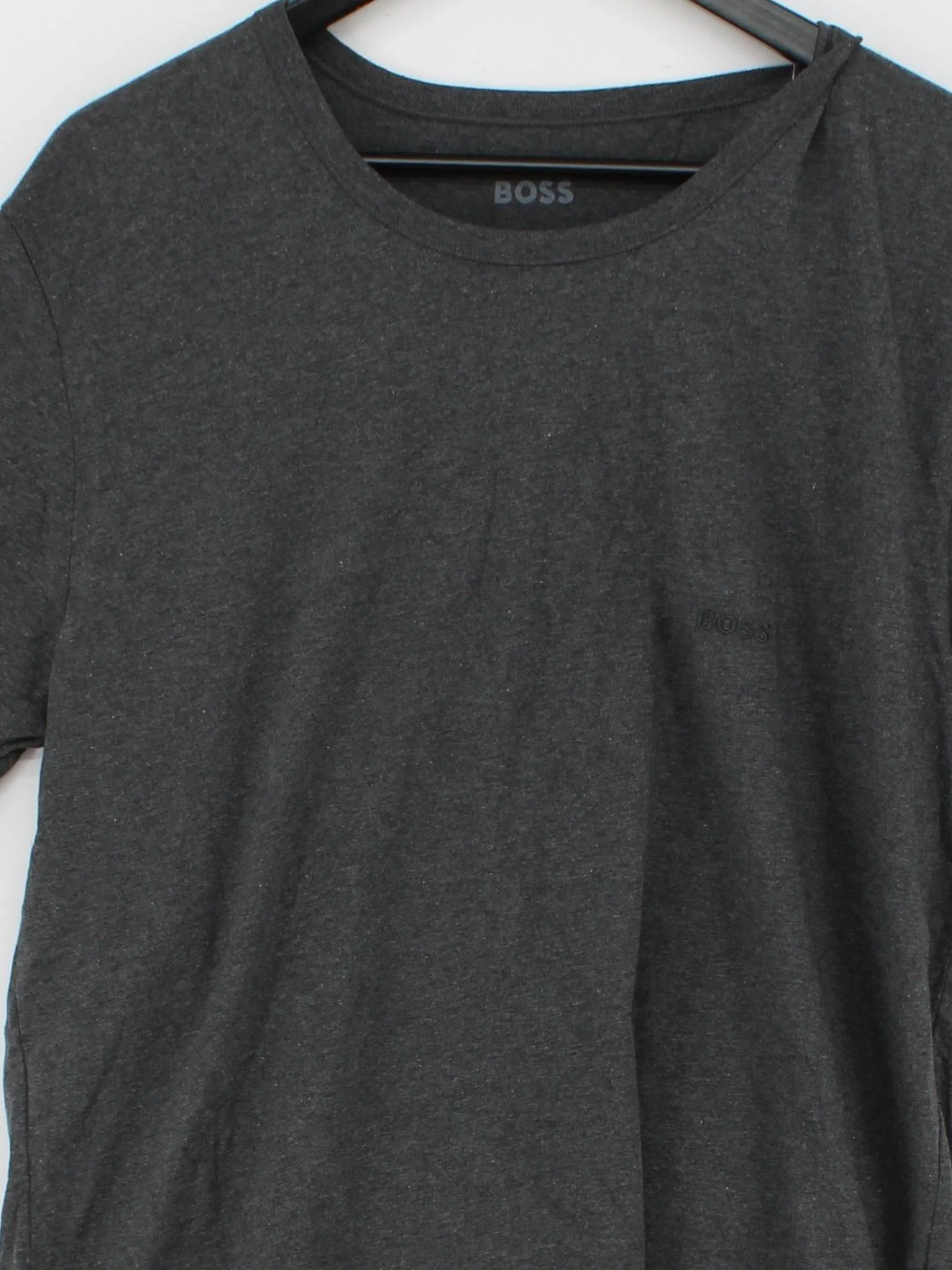 Boss Men's T-Shirt XXL Grey 100% Cotton Basic - Image 3