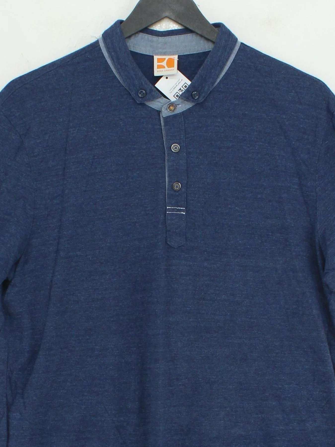 Boss Orange Men's Polo M Blue 100% Other Basic - Image 3