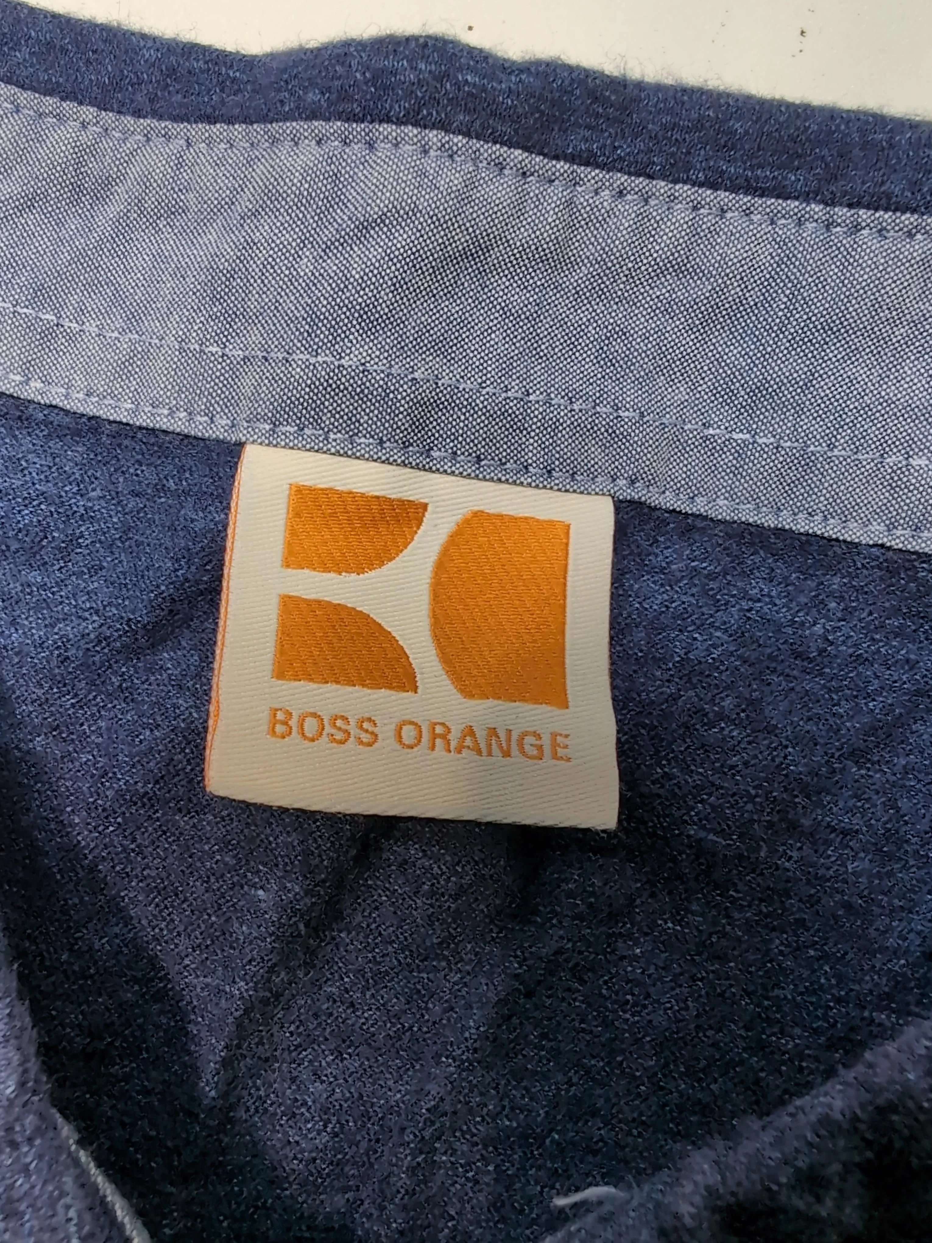 Boss Orange Men's Polo M Blue 100% Other Basic - Image 5