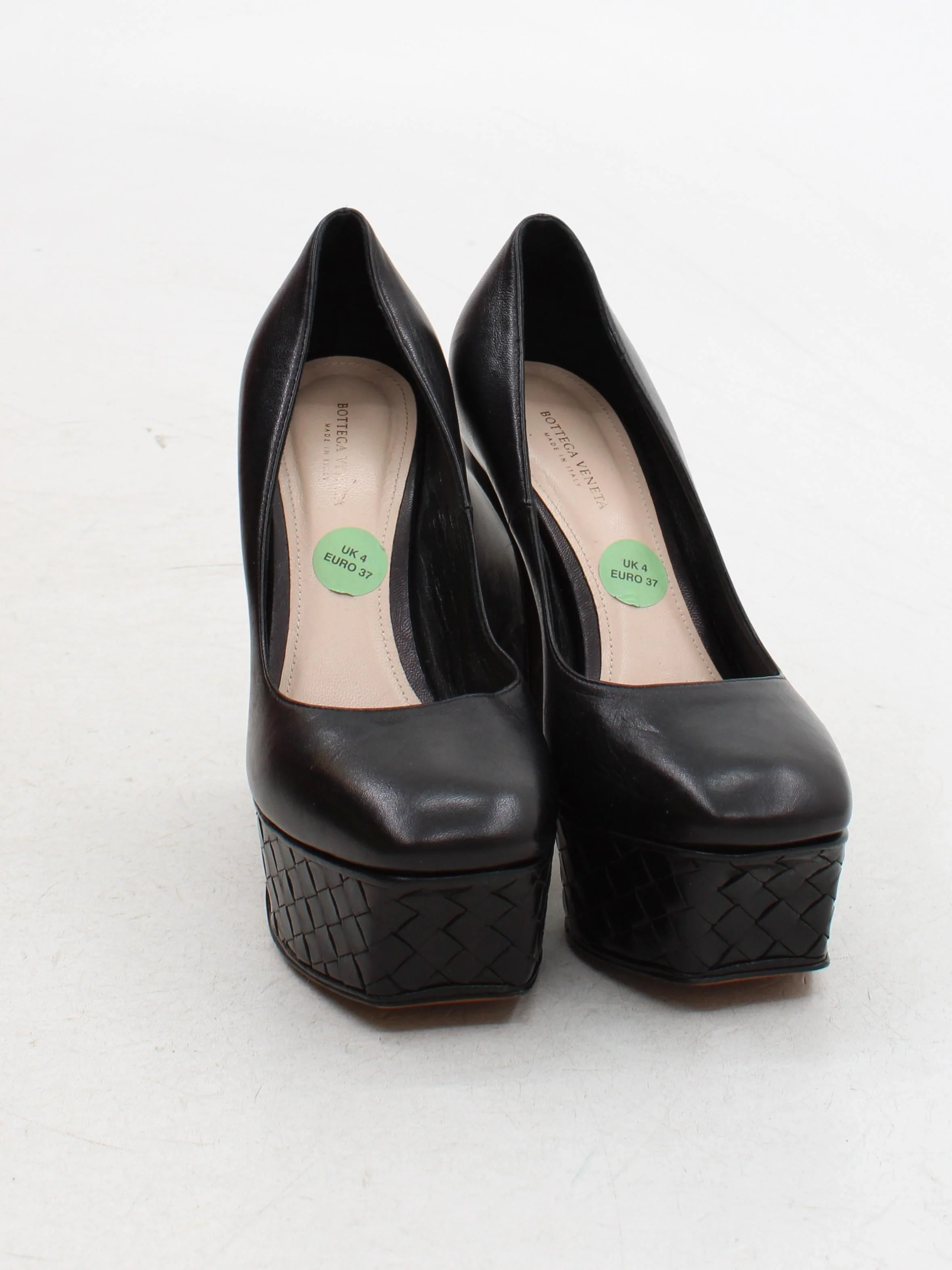 Bottega Veneta Women's Heels UK 4 Black 100% Leather Platform - Image 2