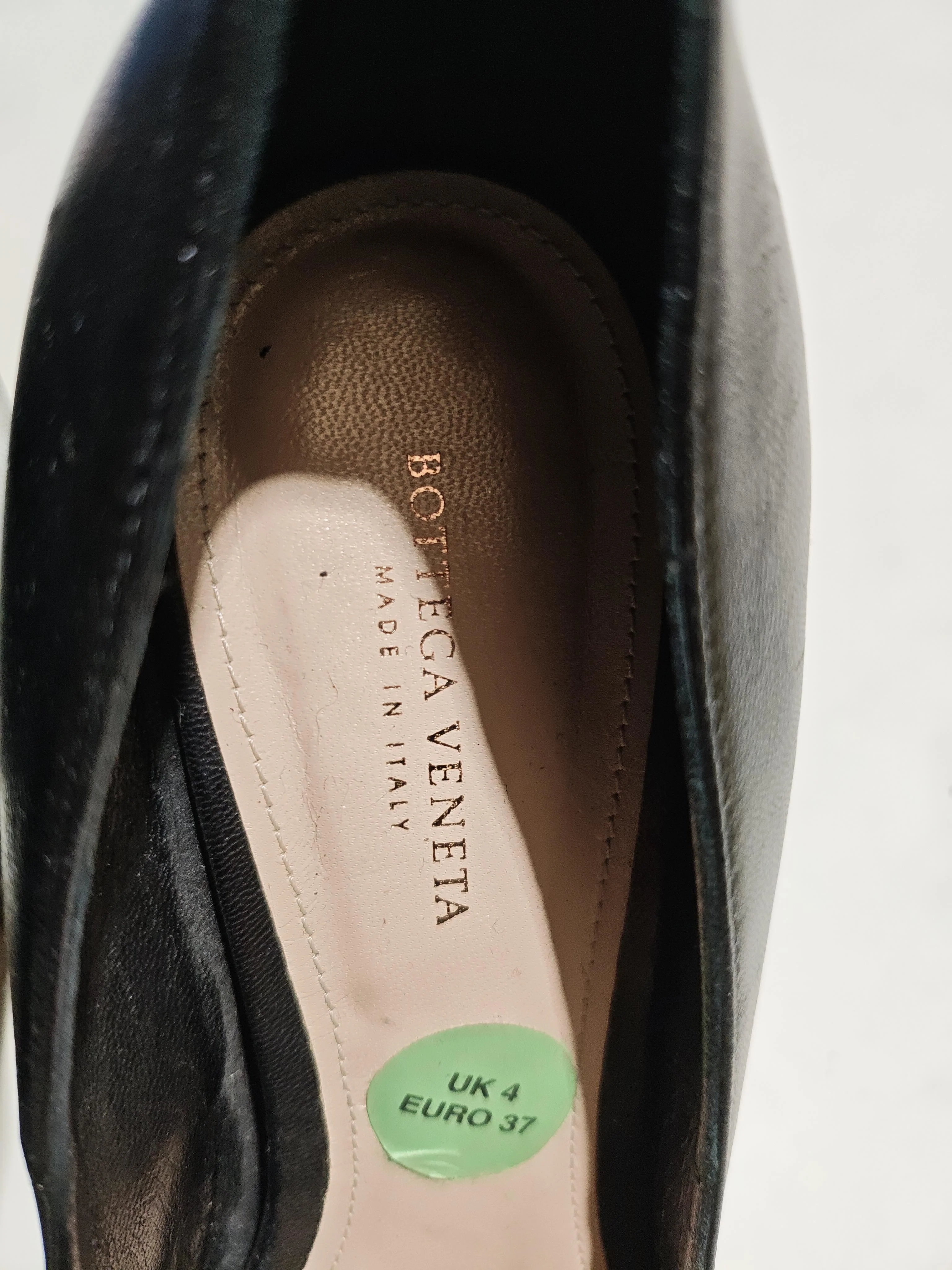 Bottega Veneta Women's Heels UK 4 Black 100% Leather Platform - Image 9