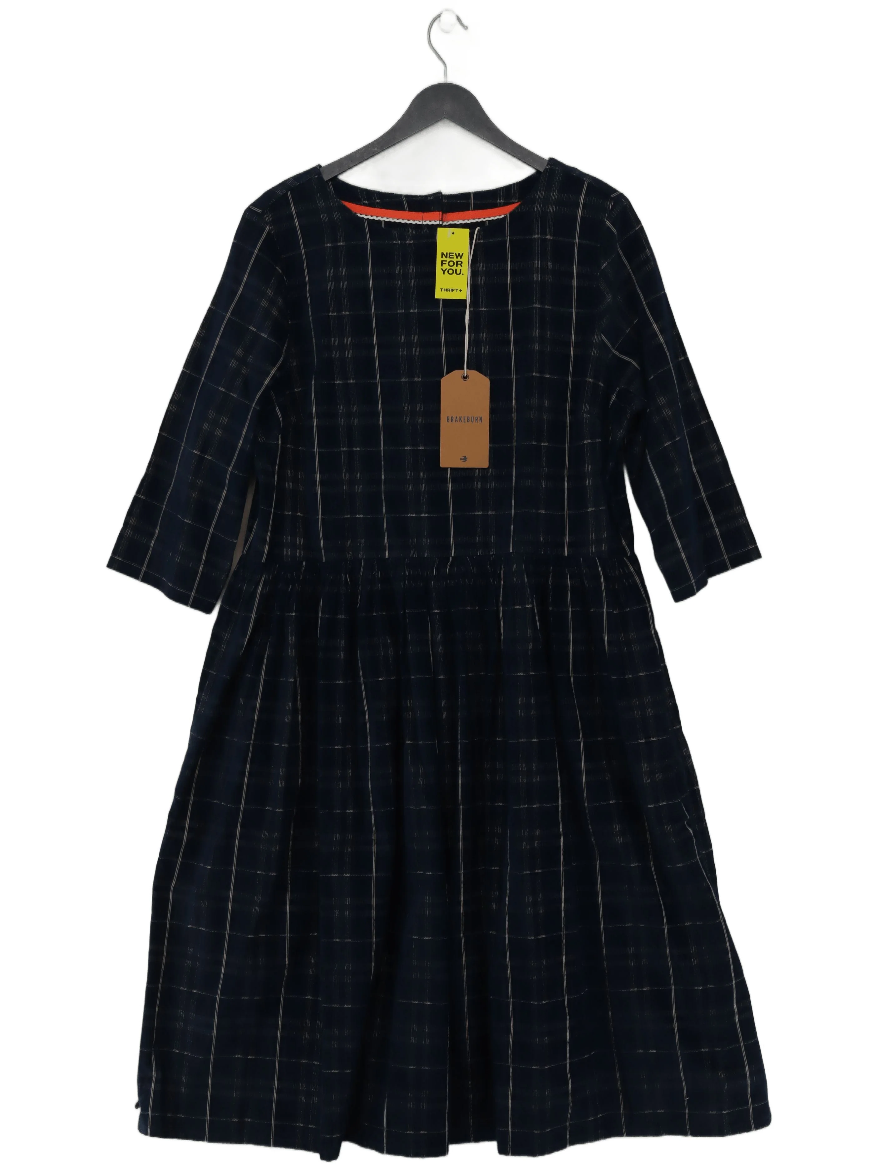 Brakeburn Shirt Midi Dress UK14 in Blue