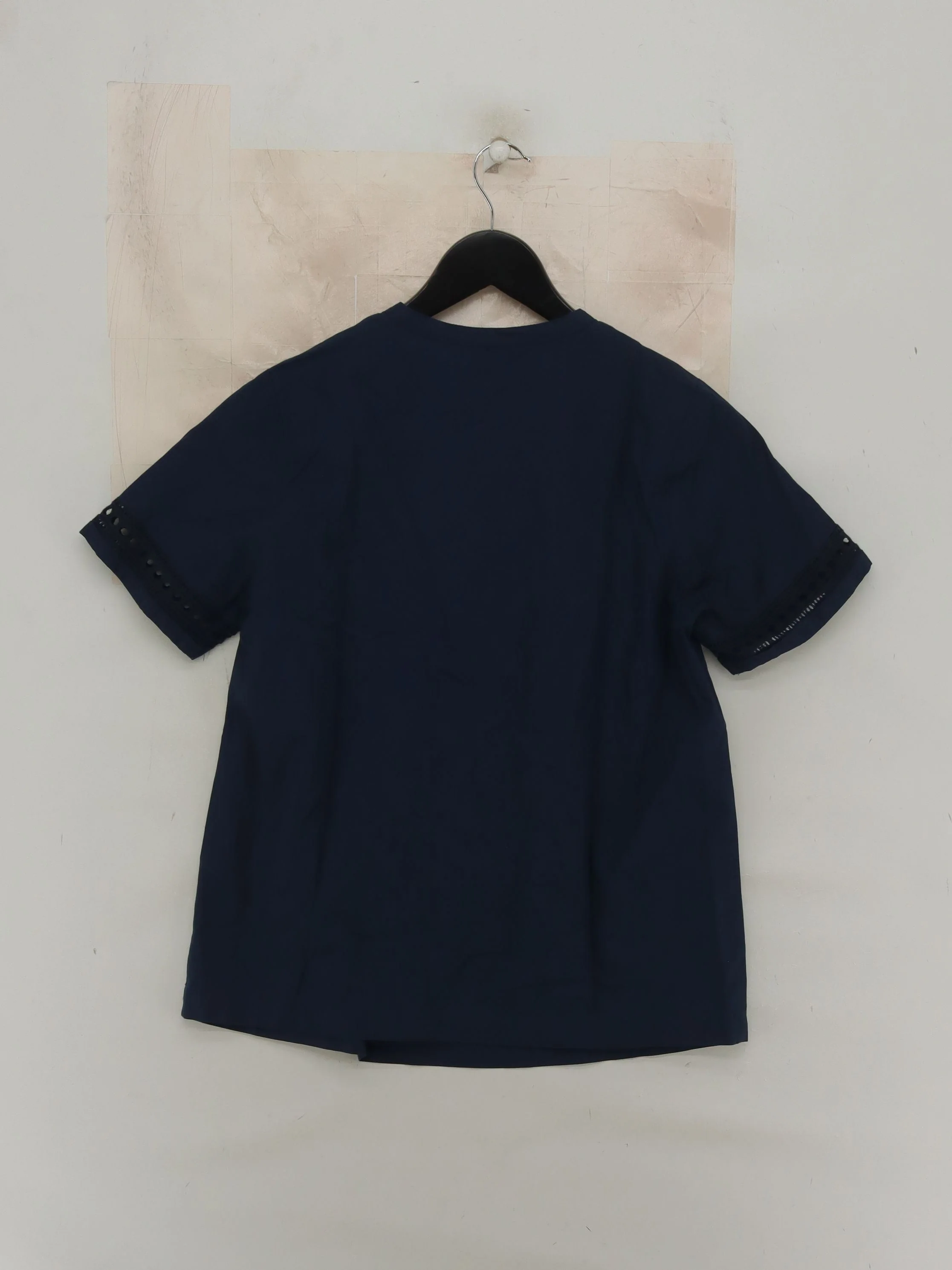 Brakeburn Women's Top S Blue 100% Cotton Short Sleeve Collared Basic - Image 2