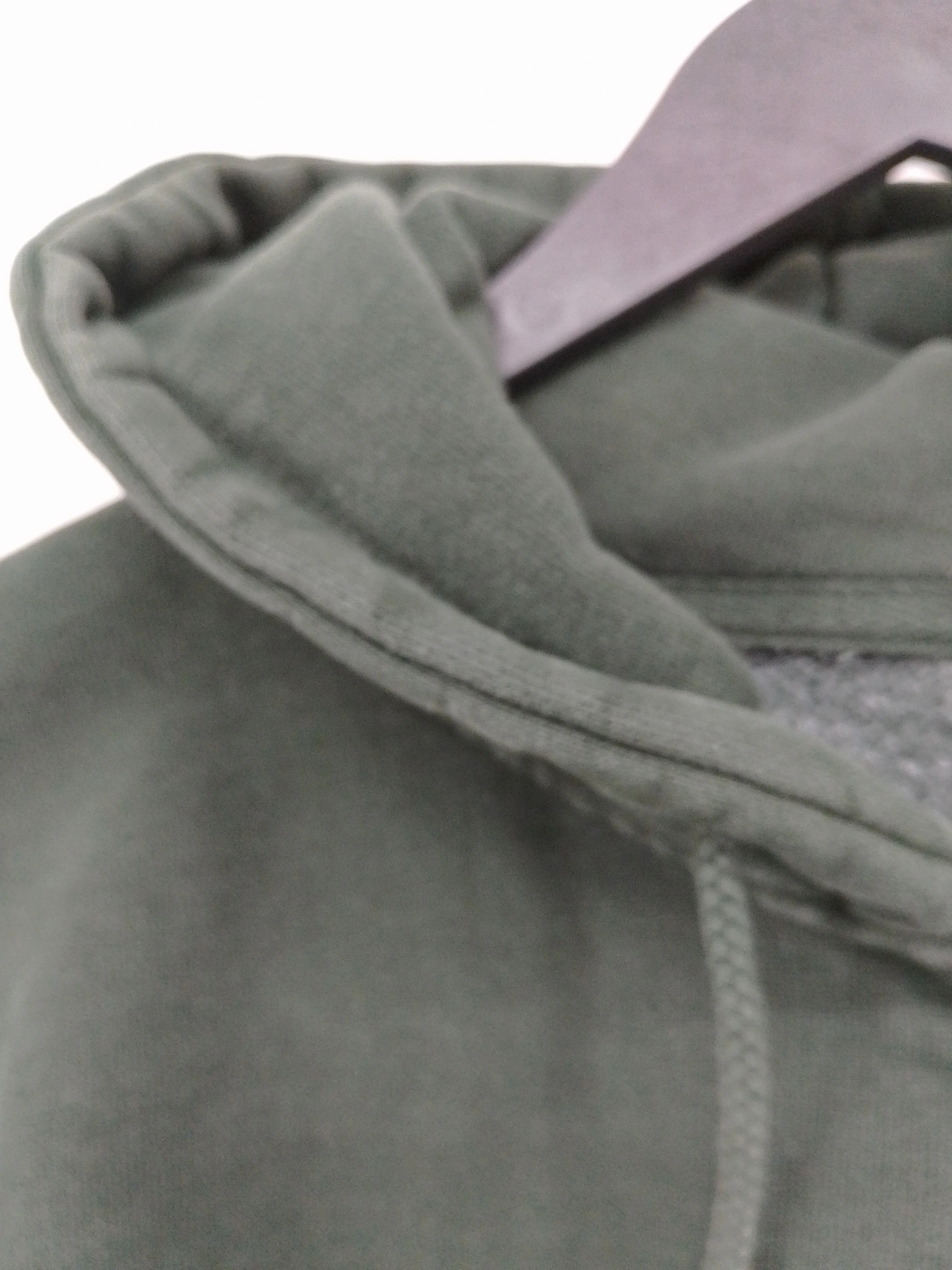 Brandy Melville Women's Hoodie UK 26 Green Cotton with Polyester Full Zip - Image 5
