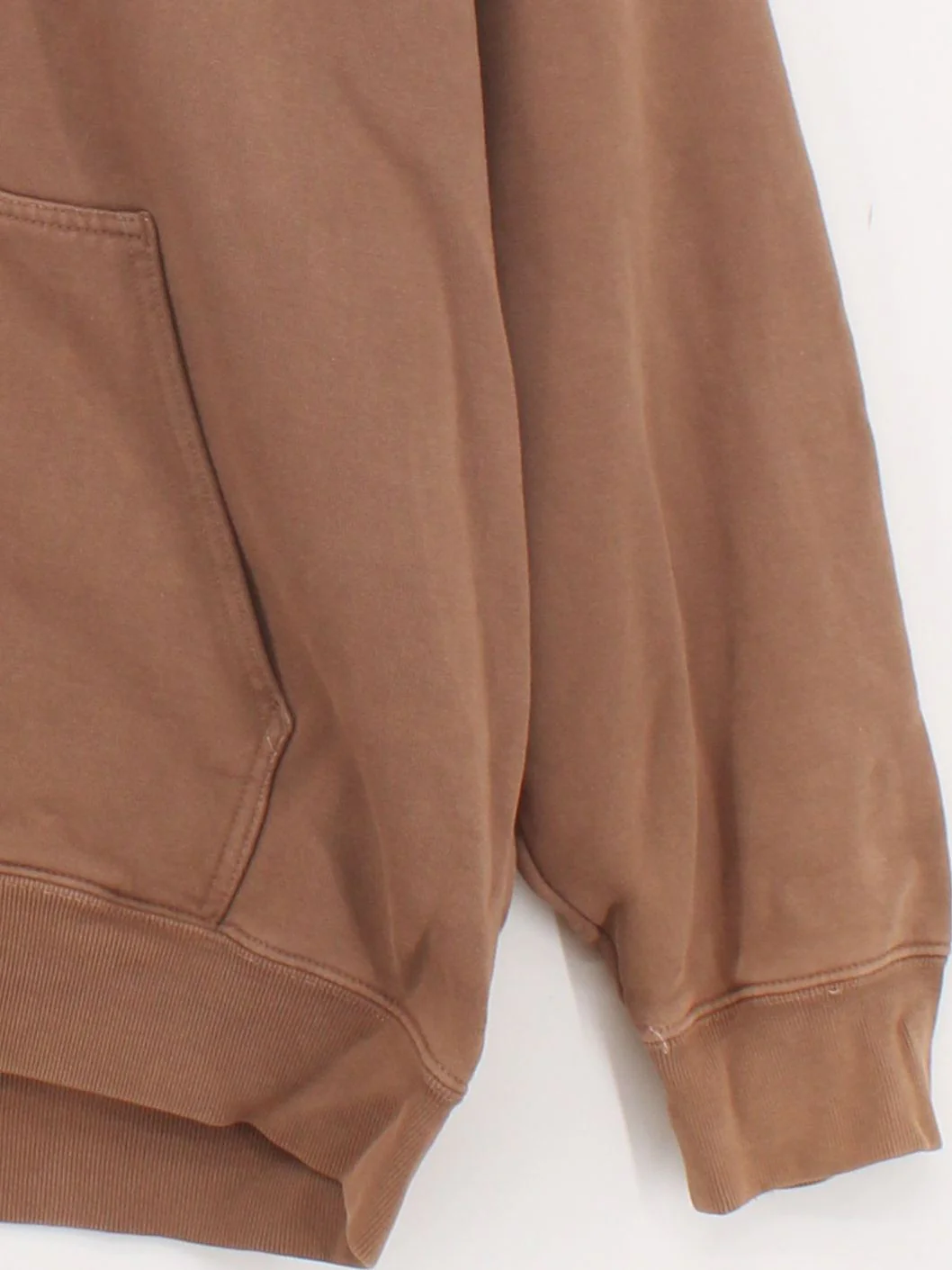 Brandy Melville Women's Hoodie XS Brown Cotton with Polyester Full Zip - Image 4