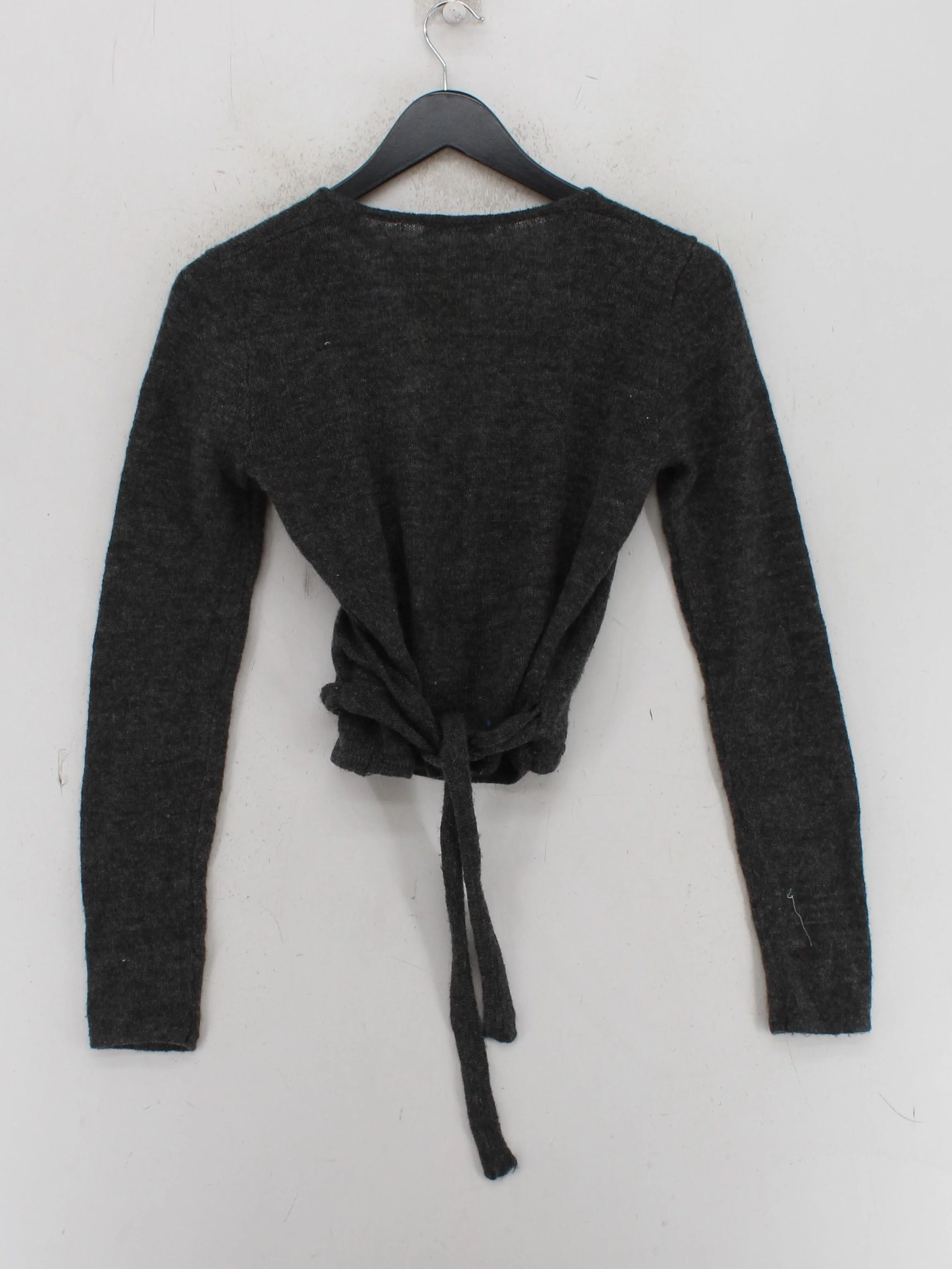 Brandy Melville Women's Jumper UK 2 Grey Mohair - Image 2