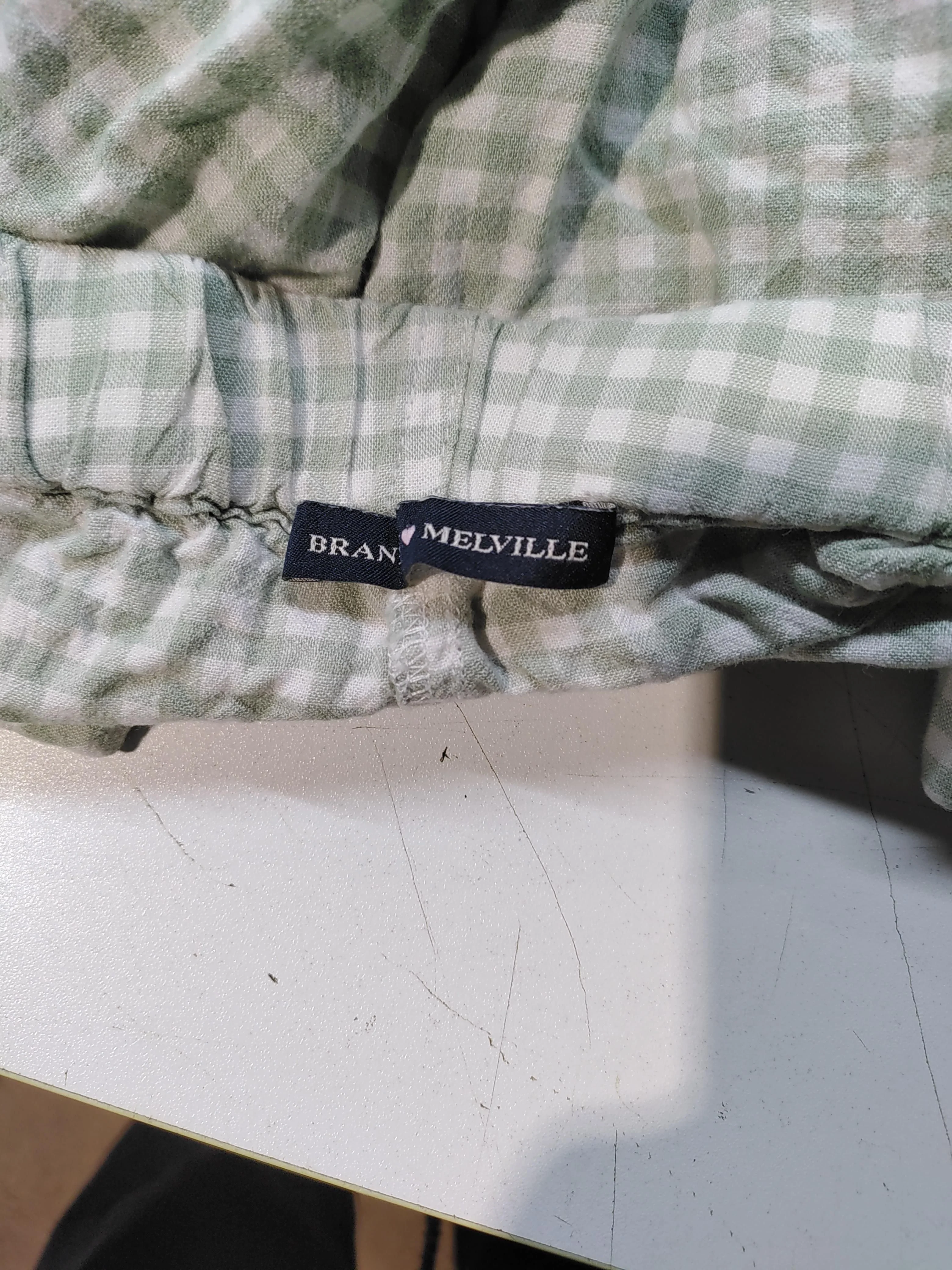 Brandy Melville Women's Shorts XS Green Viscose with Linen, Elastane Sweat - Image 5