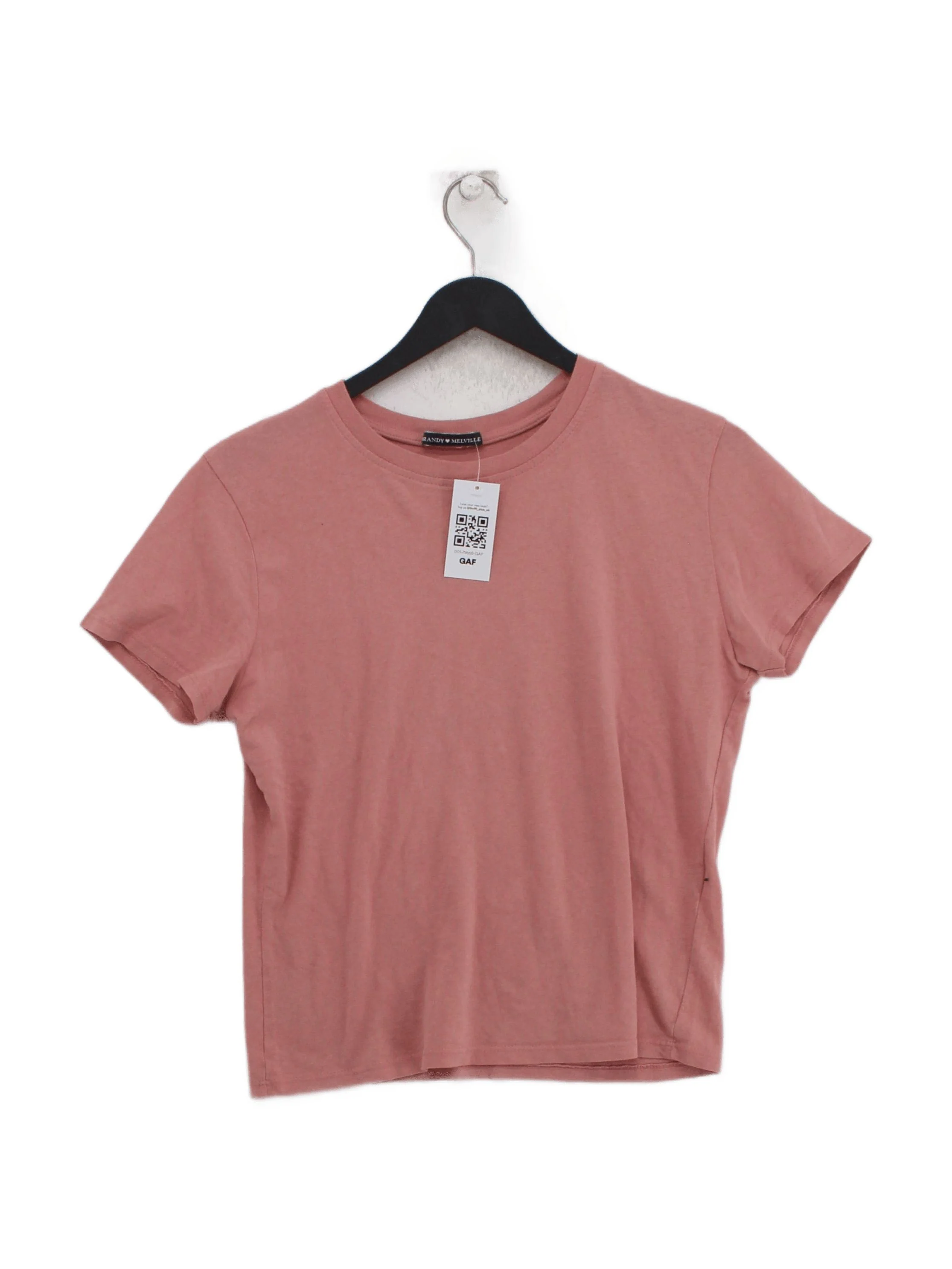 Brandy Melville Women's T-Shirt XS Pink 100% Cotton Basic