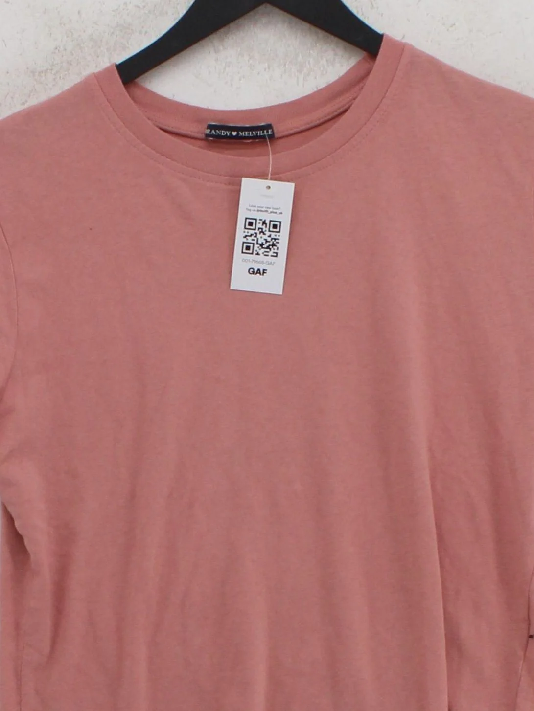 Brandy Melville Women's T-Shirt XS Pink 100% Cotton Basic - Image 3