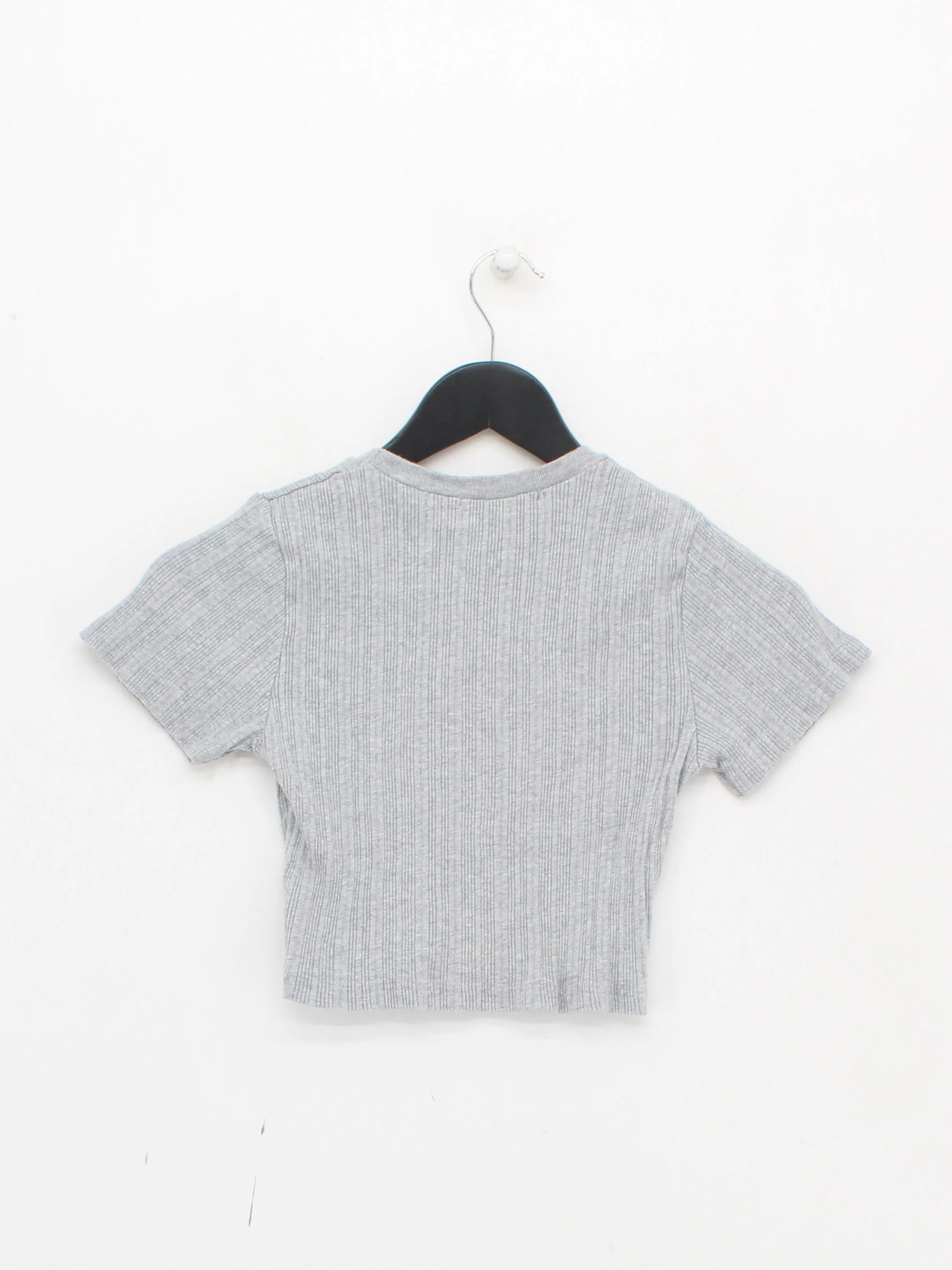 Brandy Melville Women's T-Shirt XXS Grey 100% Cotton Basic - Image 2