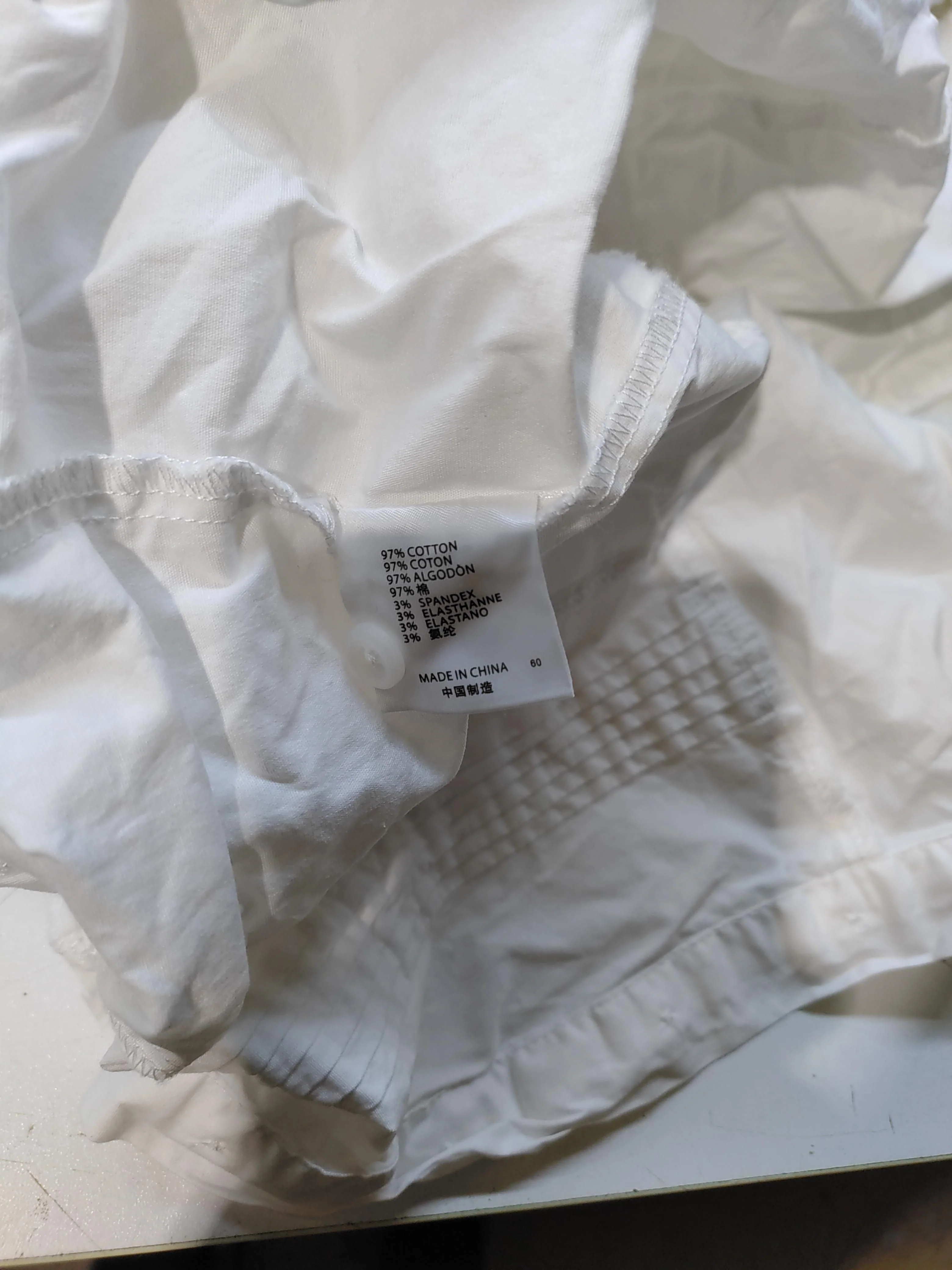 Brandy Melville Women's Top S White Cotton with Elastane Cropped - Image 6