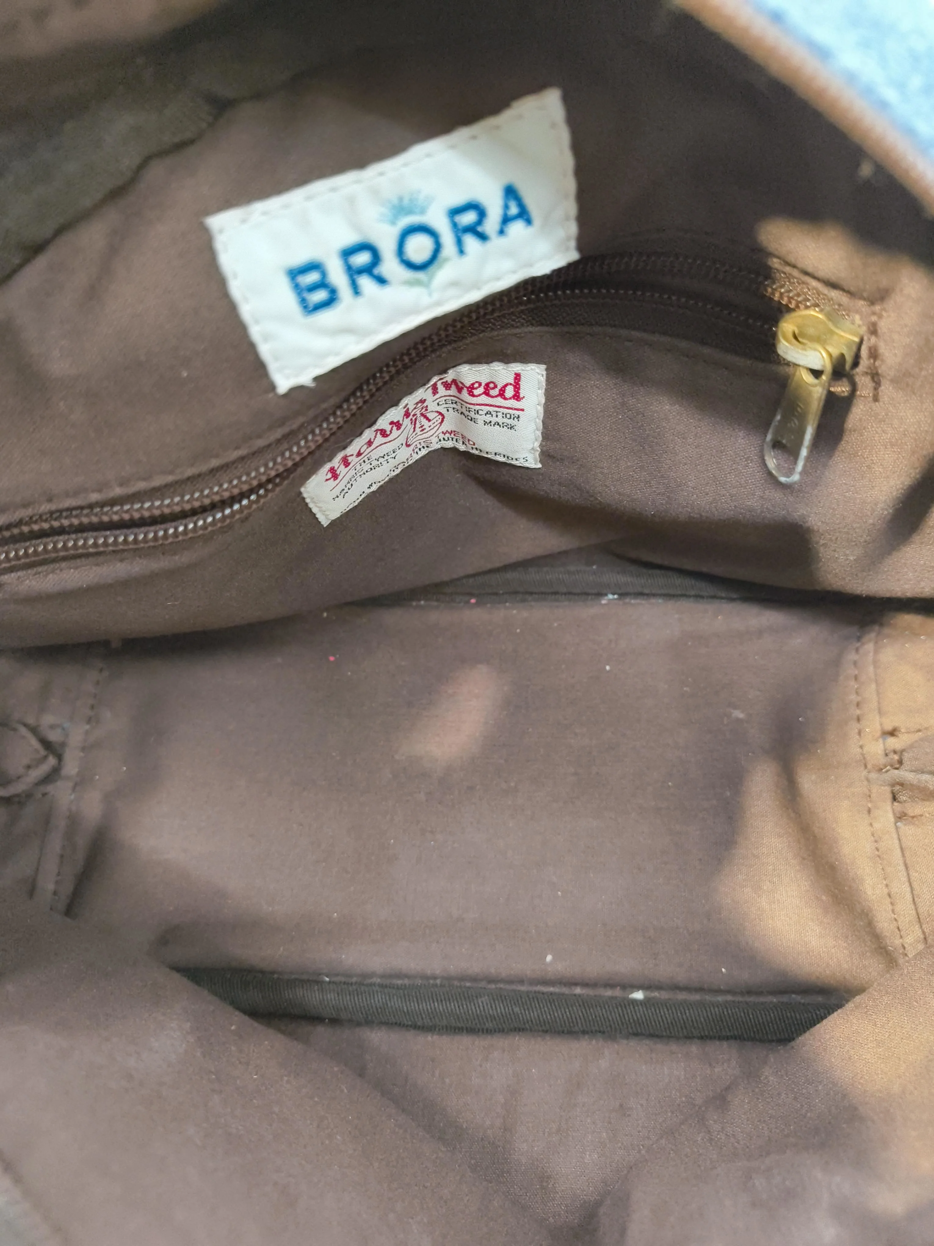 Brora Women's Bag Blue Wool with Leather Shoulder Bag - Image 4