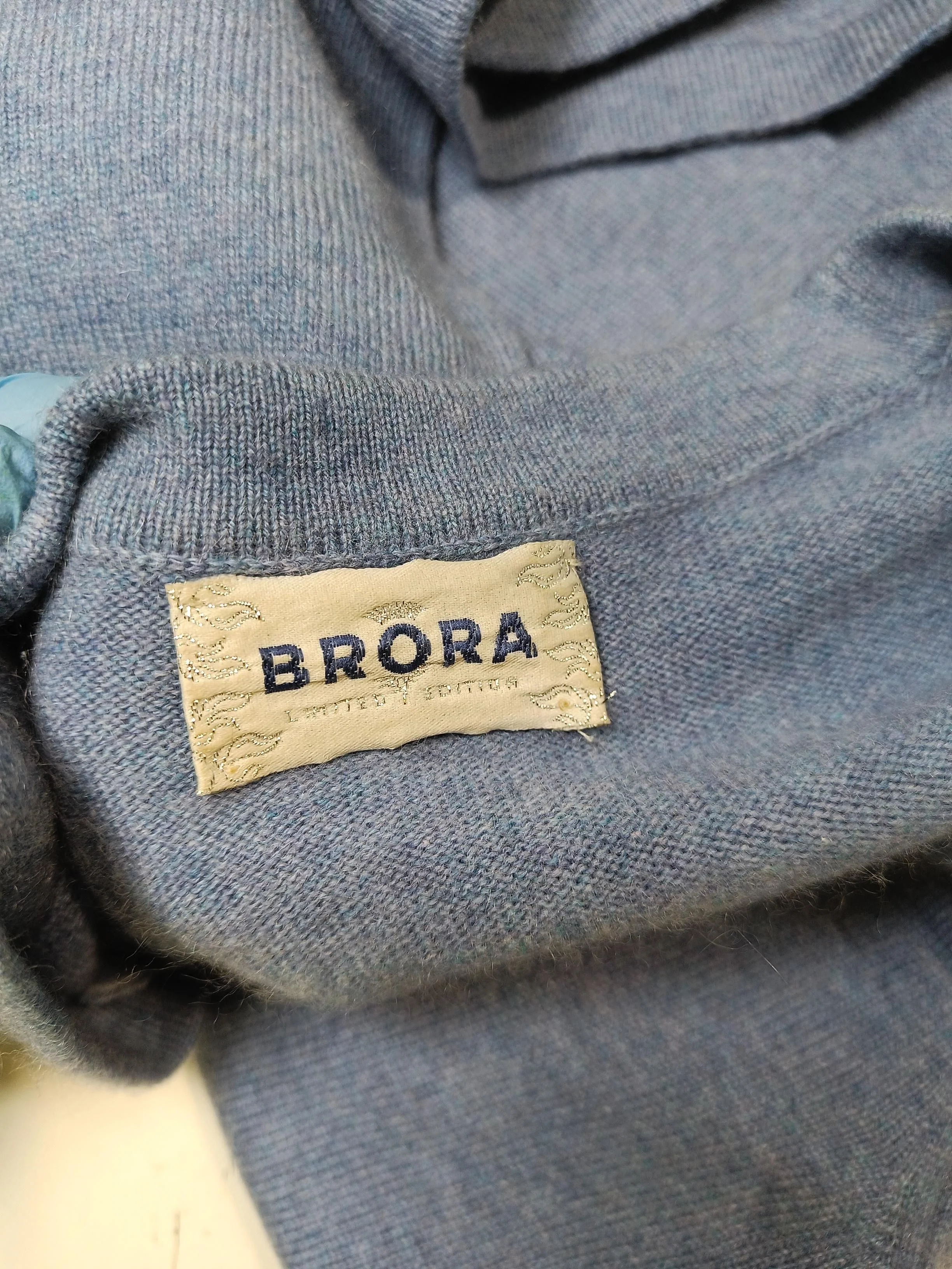 Brora Women's Jumper UK 10 Blue 100% Cashmere V-Neck Pullover - Image 5
