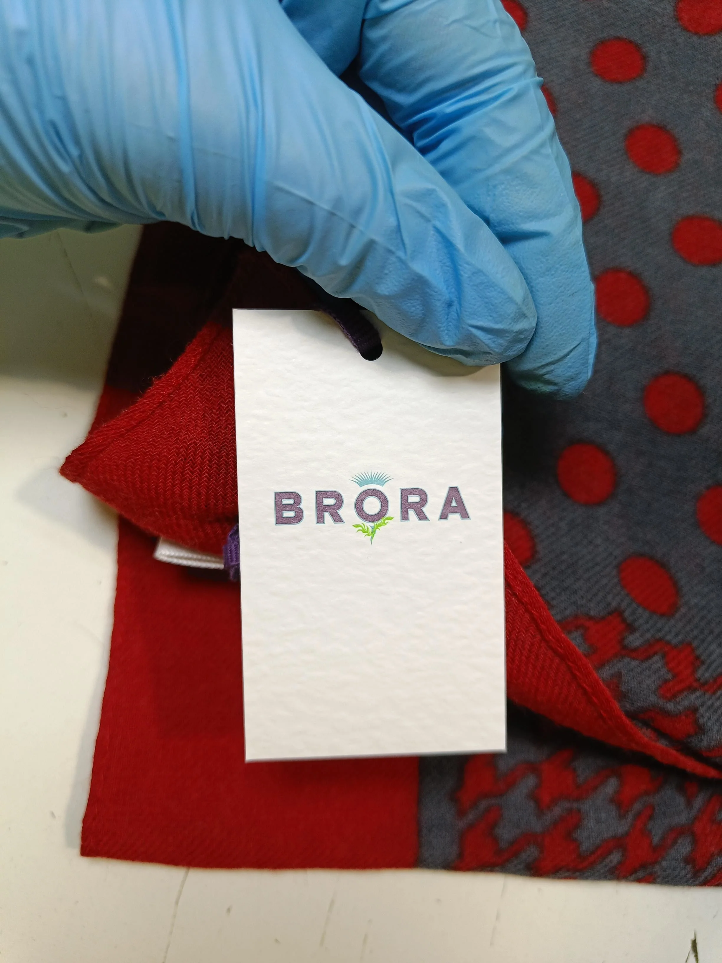 Brora Women's Scarf Red 100% Wool Rectangle Scarf - Image 5