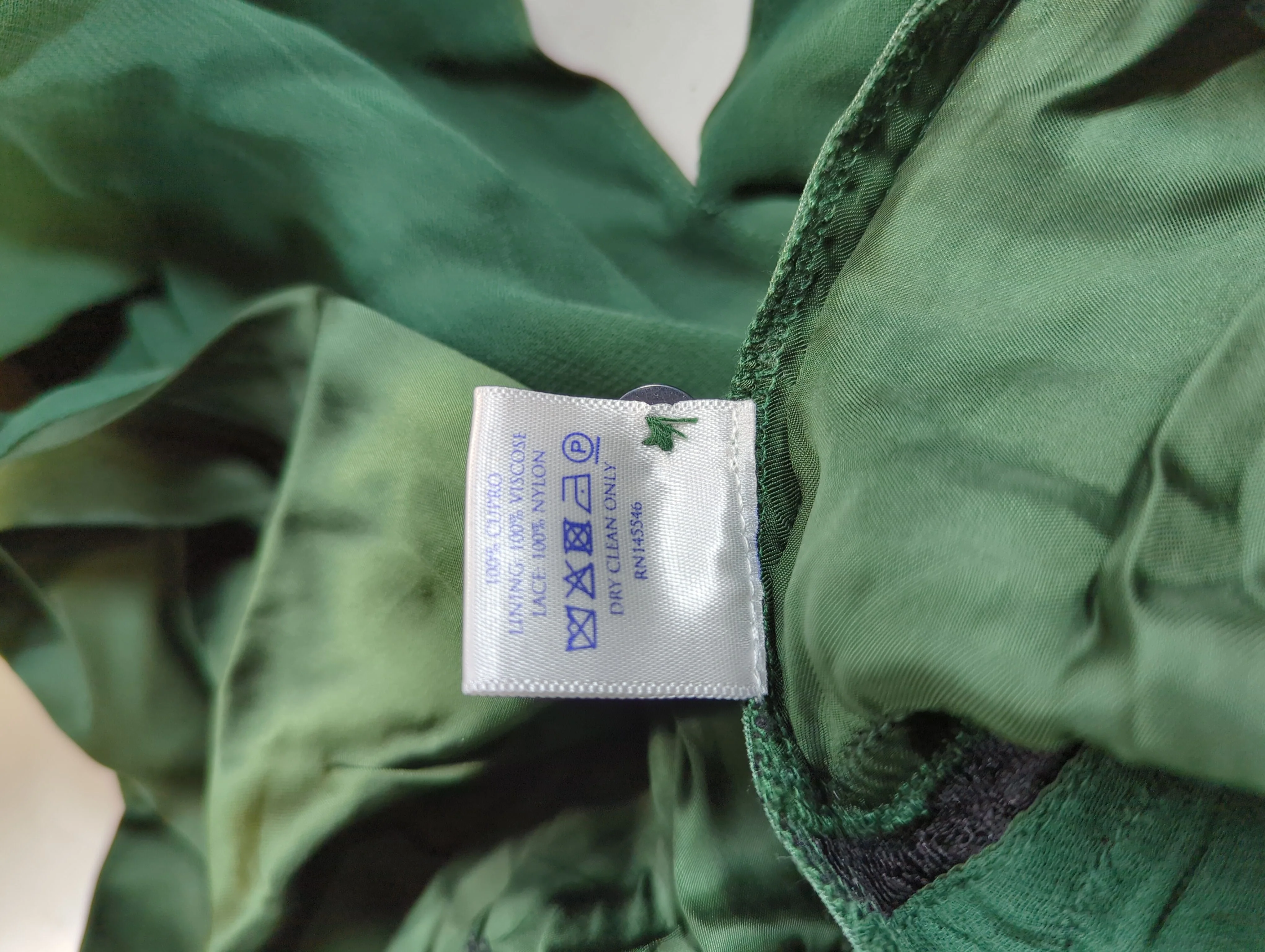 Brora Women's Top UK 10 Green Viscose with Nylon Sleeveless V-Neck Basic - Image 6