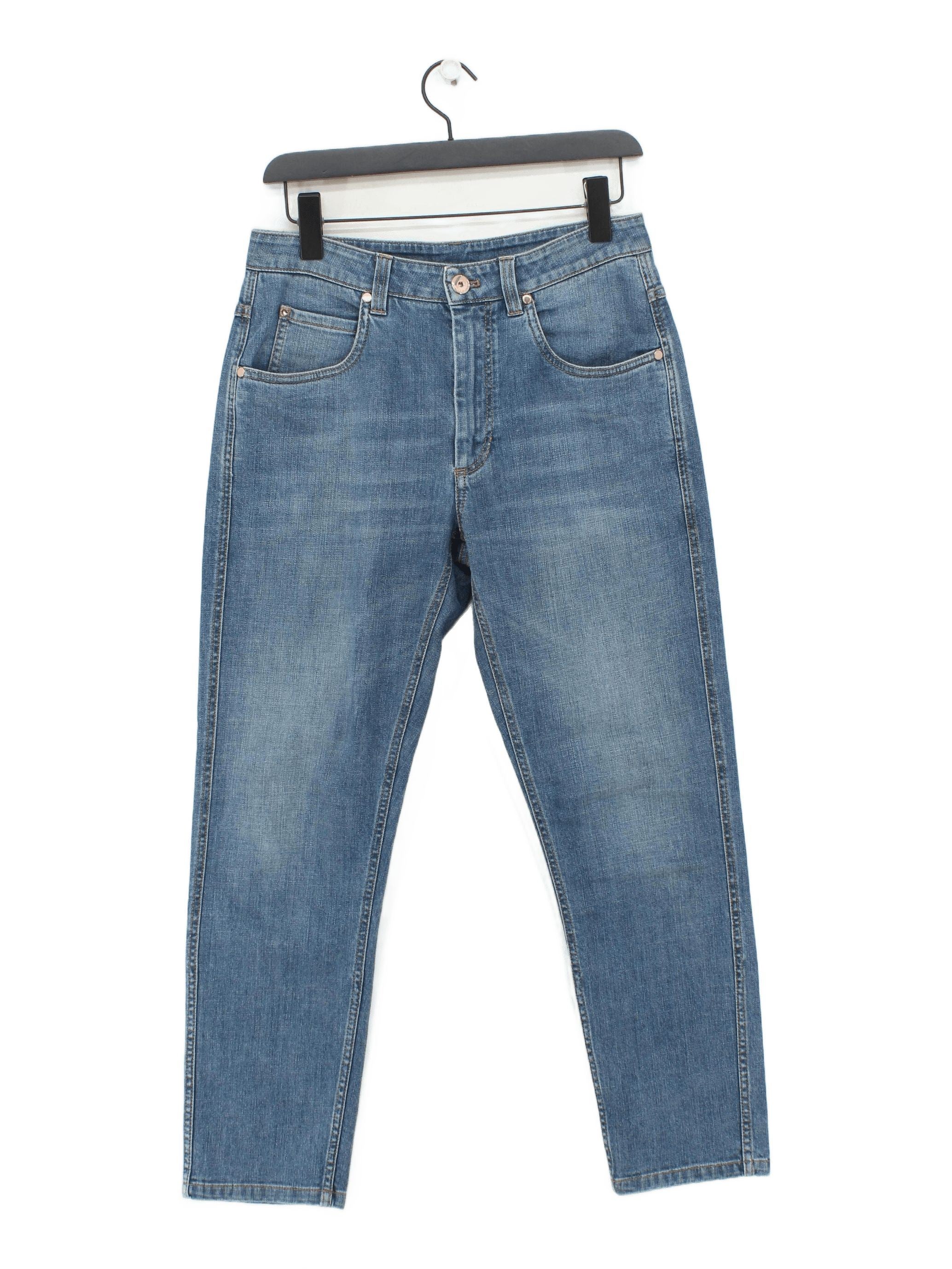 Brunello Cucinelli Men's Jeans W 36 in Blue Cotton with Elastane Straight