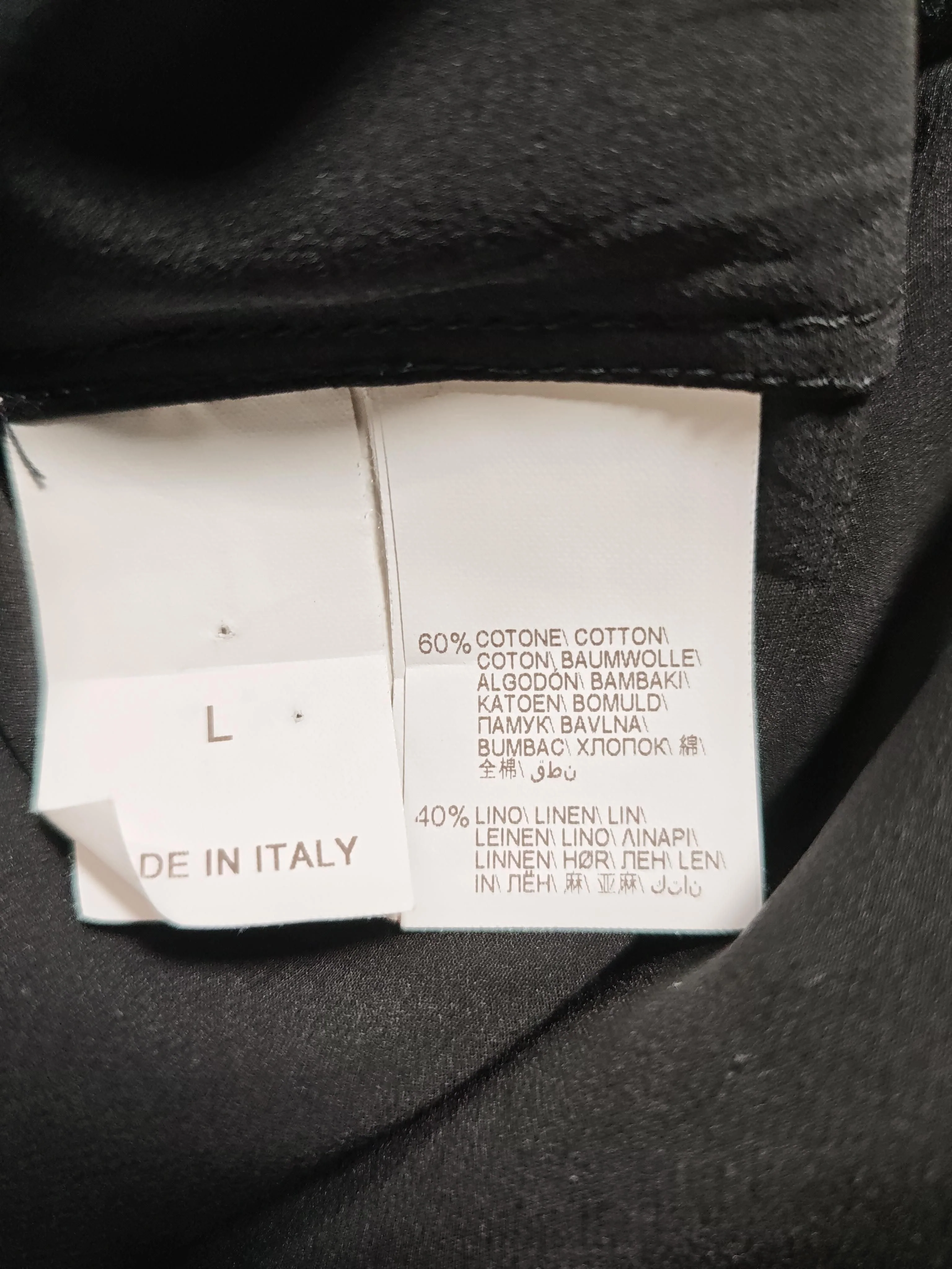 Brunello Cucinelli Women's Top L Black Cotton with Linen Basic - Image 6