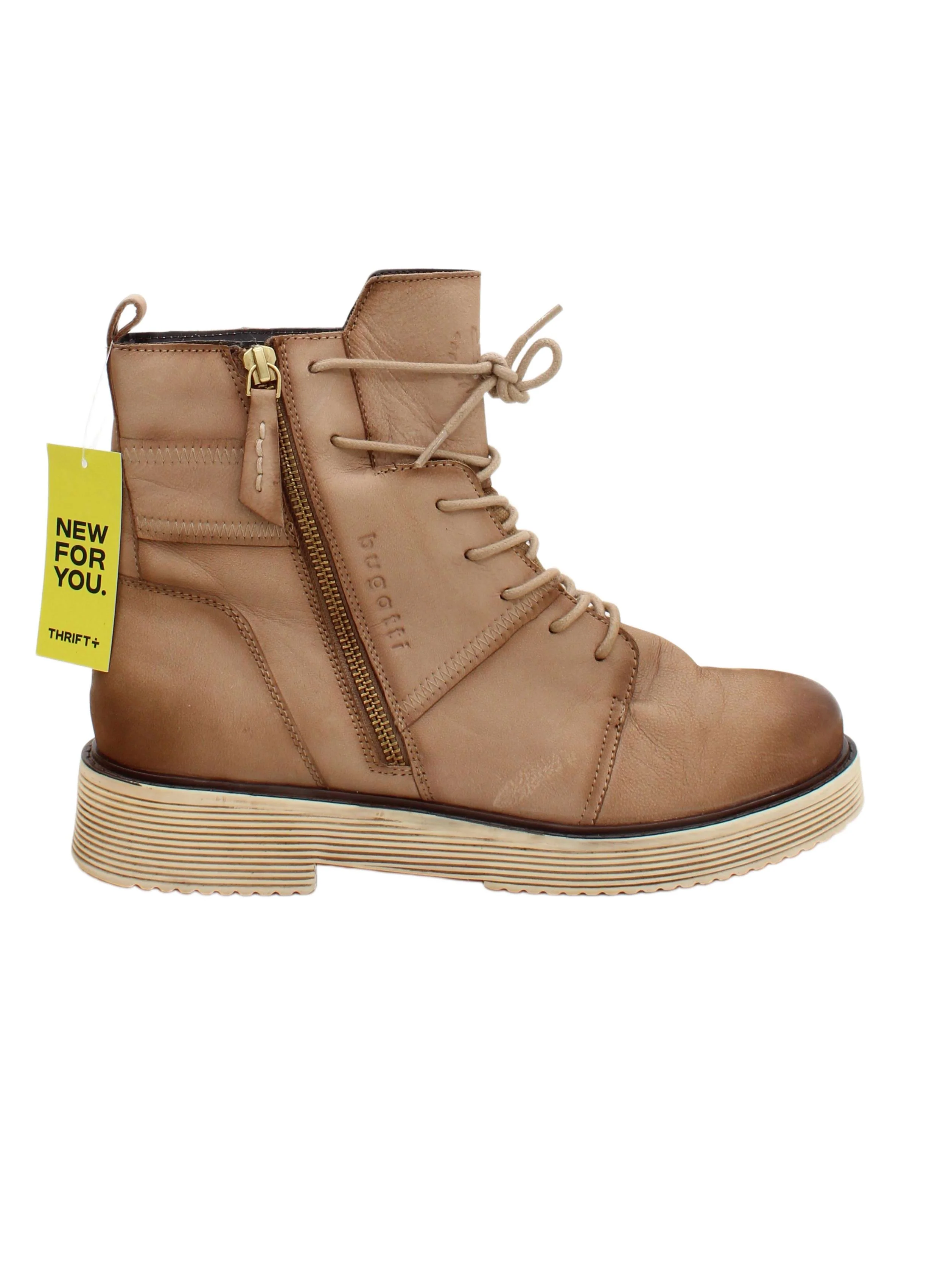 Bugatti Men's Boots UK 6.5 Tan 100% Leather Combat