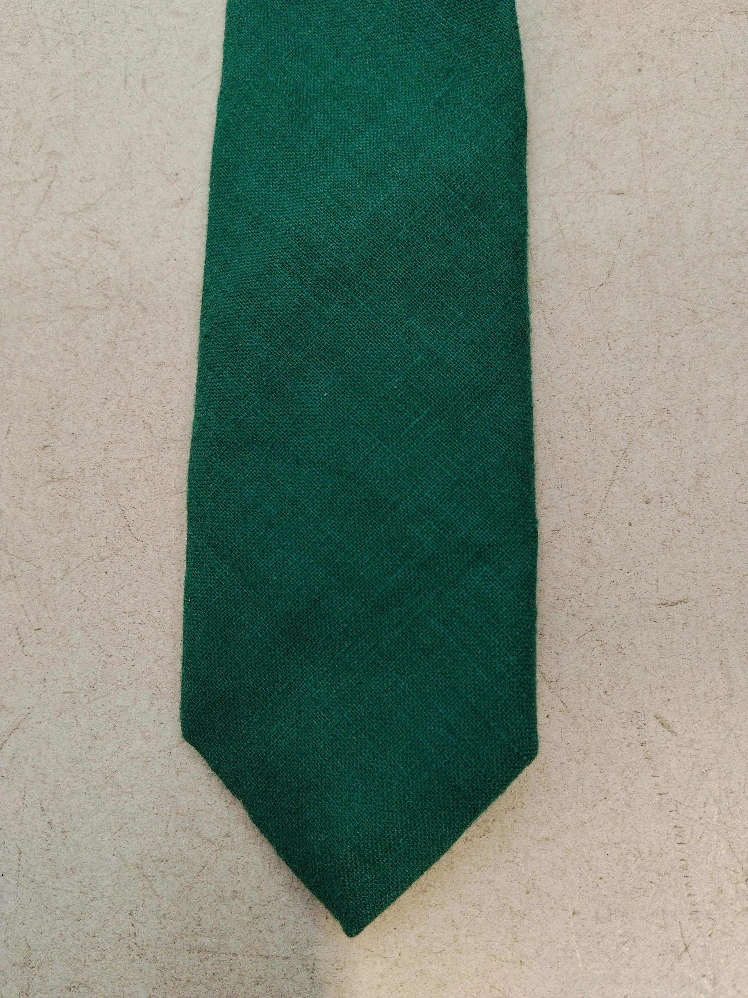Burberry Men's Tie Green 100% Linen - Image 3