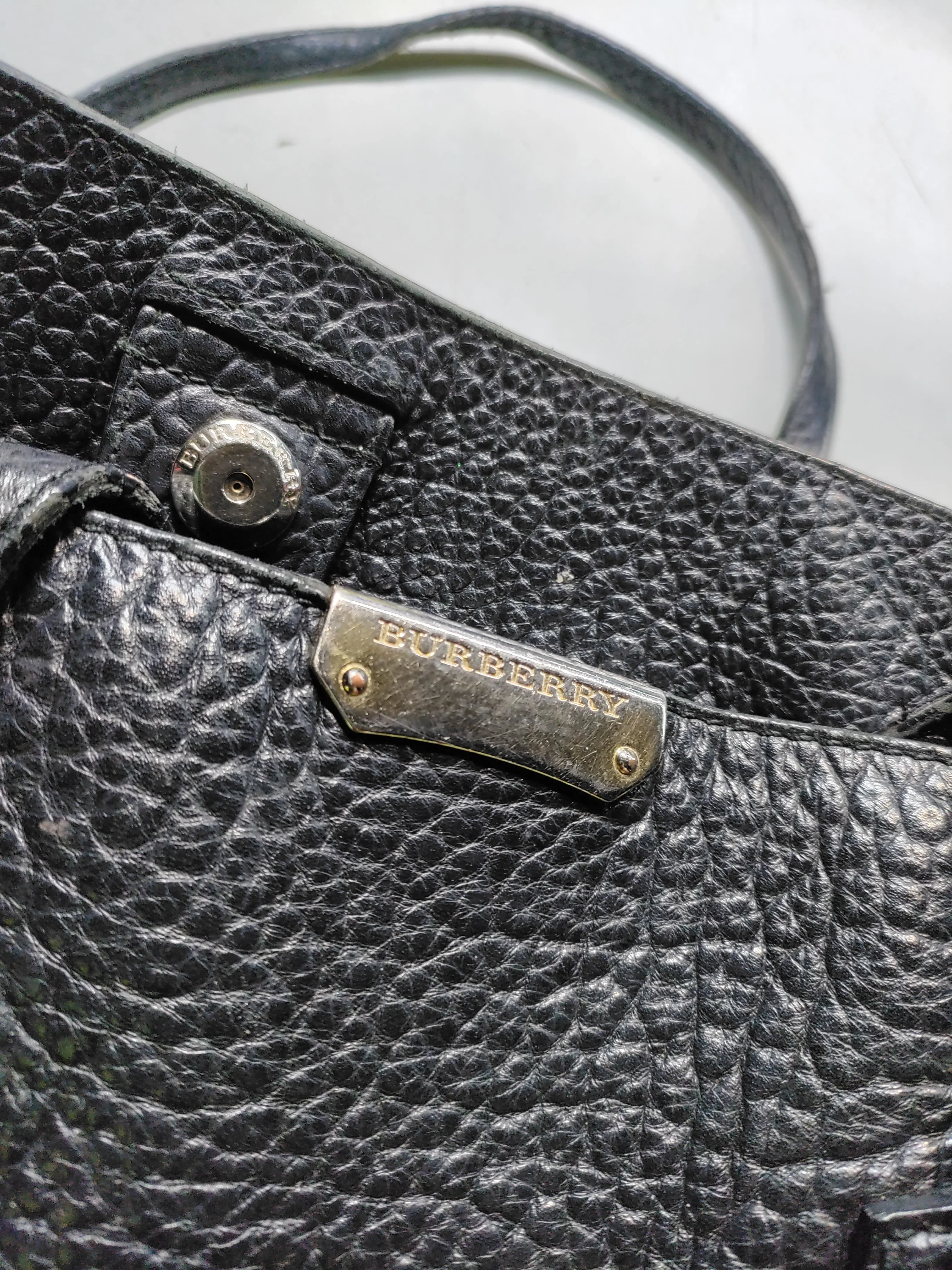 Burberry Women's Bag Black Leather with Cotton, Polyamide Tote - Image 8
