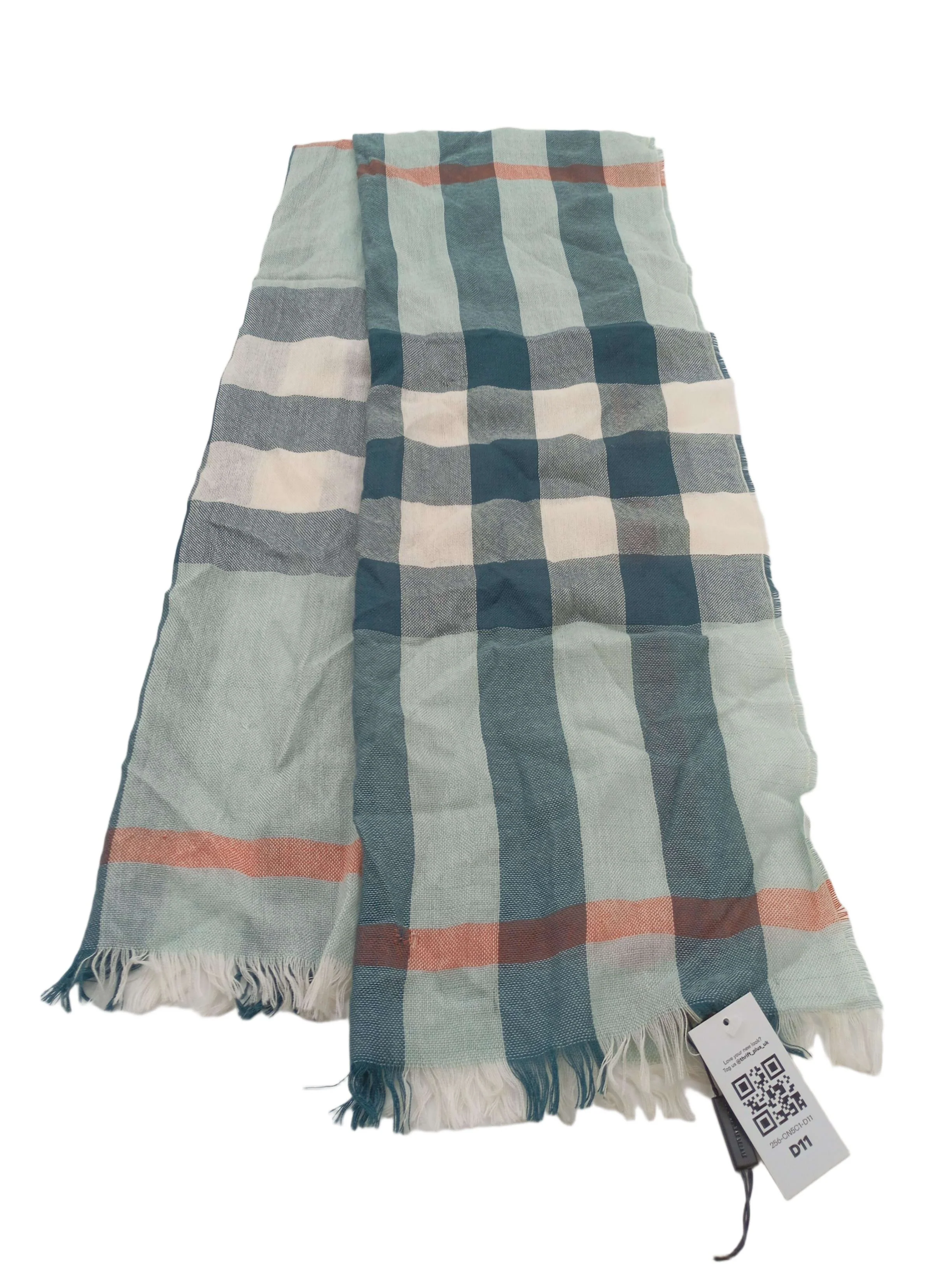 Burberry Women's Scarf Multi Checkered 100% Other Rectangle Scarf