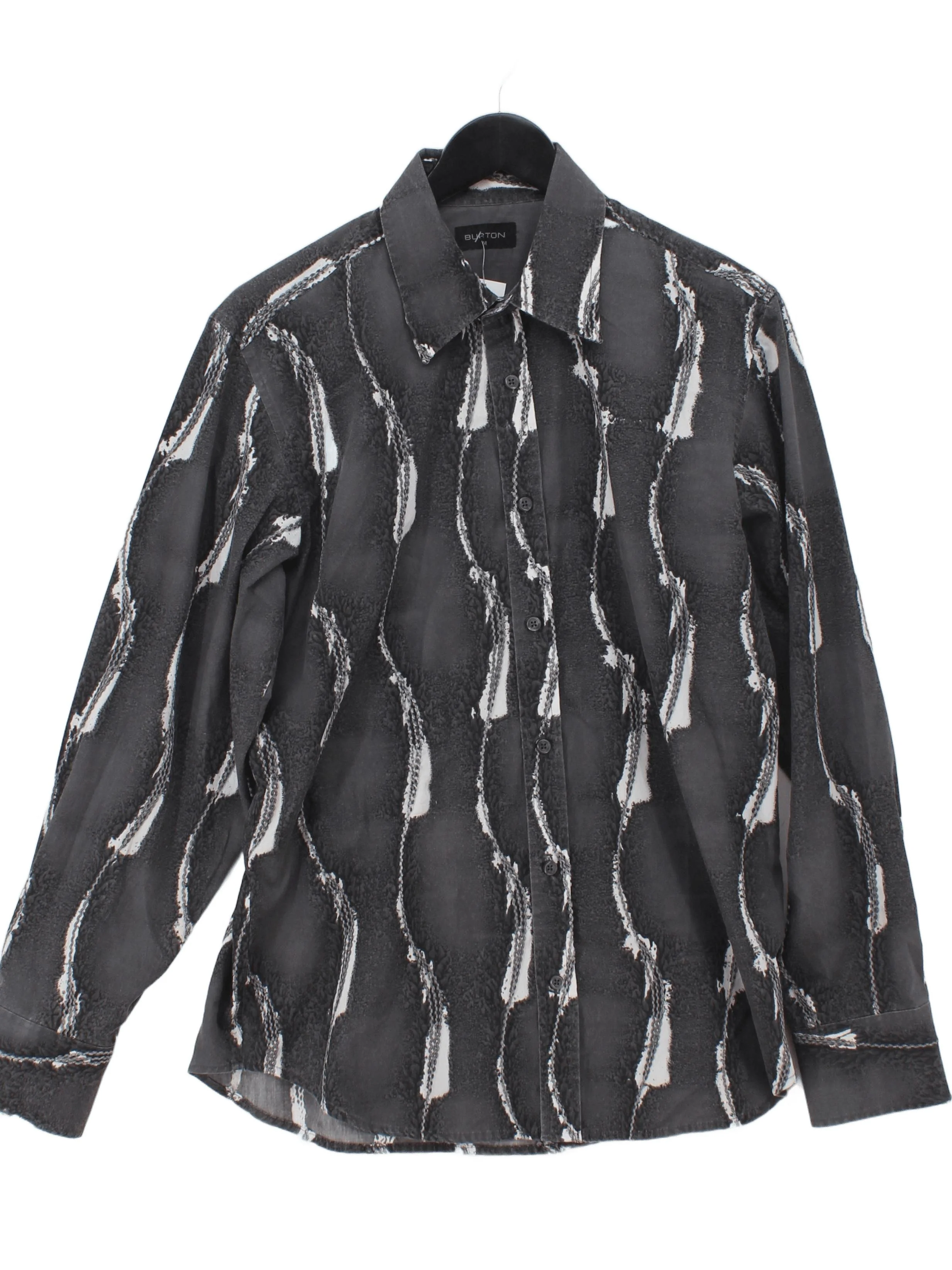Burton Men's Shirt M Grey 100% Cotton Basic