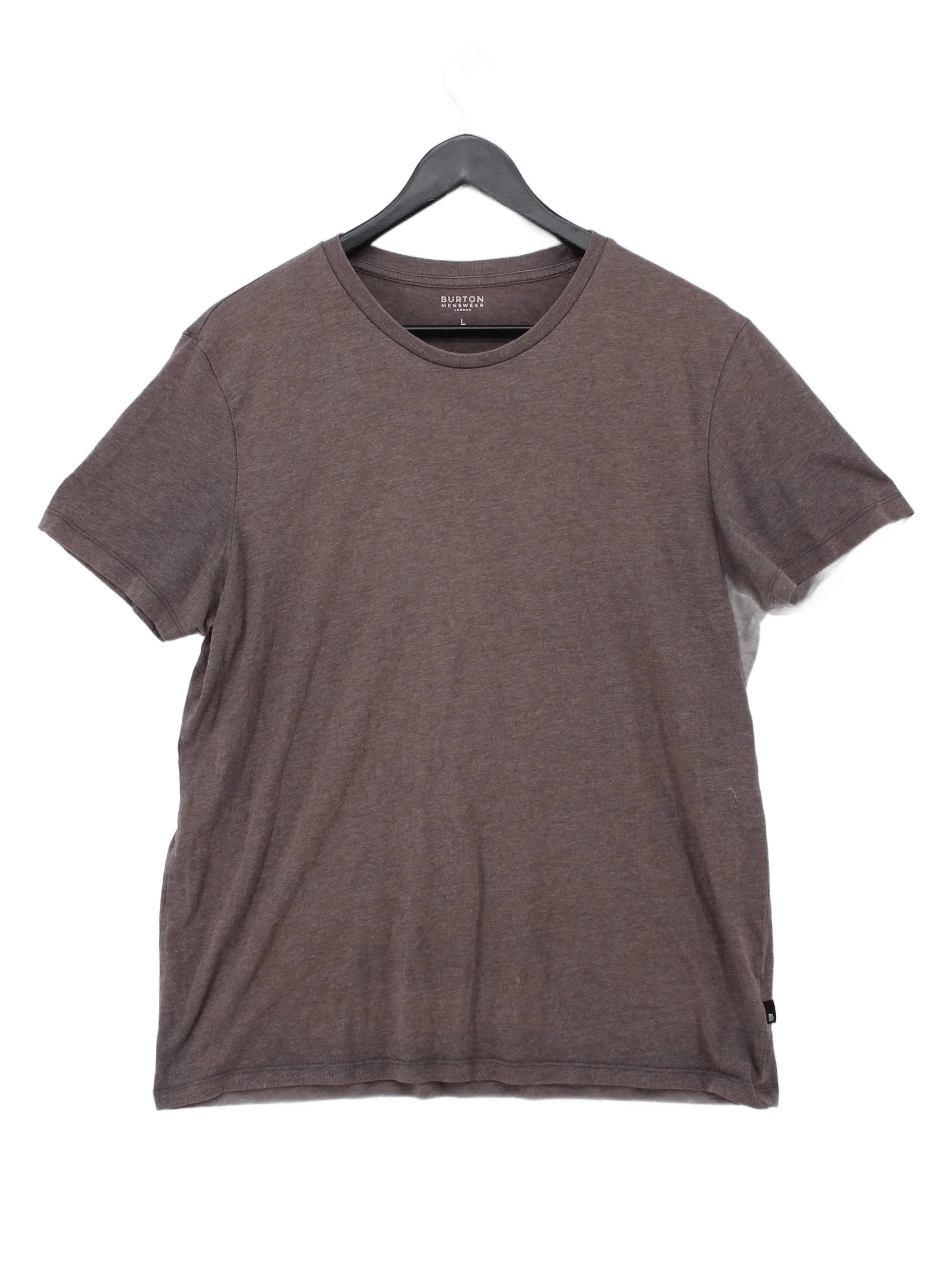 Burton Men's T-Shirt L Brown 100% Cotton Basic