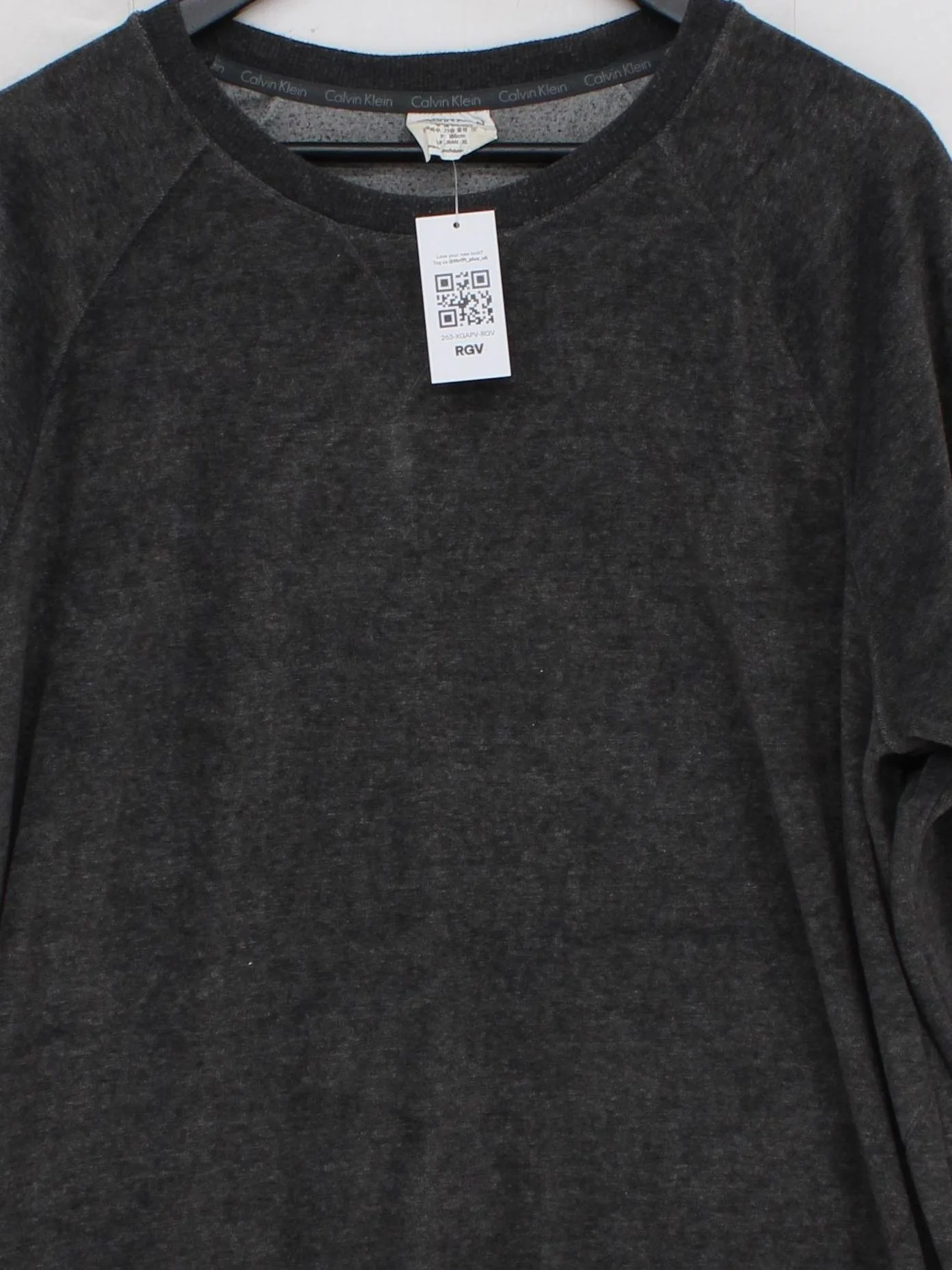 Calvin Klein Men's Hoodie XL Grey Polyester with Cotton Pullover - Image 3