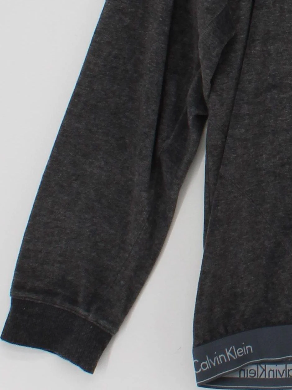Calvin Klein Men's Hoodie XL Grey Polyester with Cotton Pullover - Image 4