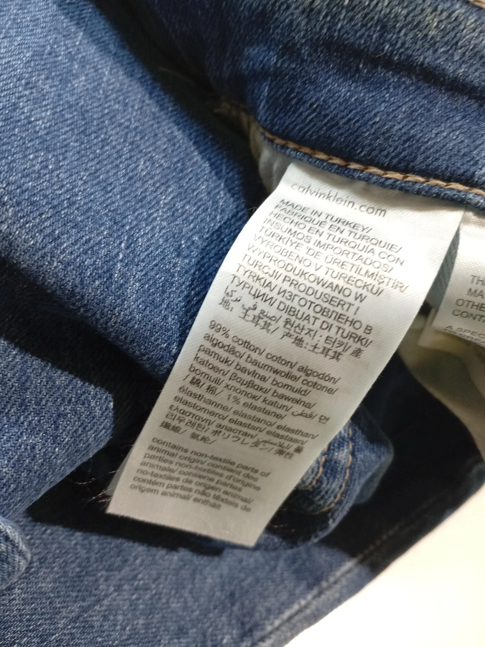 Calvin Klein Men's Jeans W 34 in Blue Cotton with Elastane Straight - Image 6