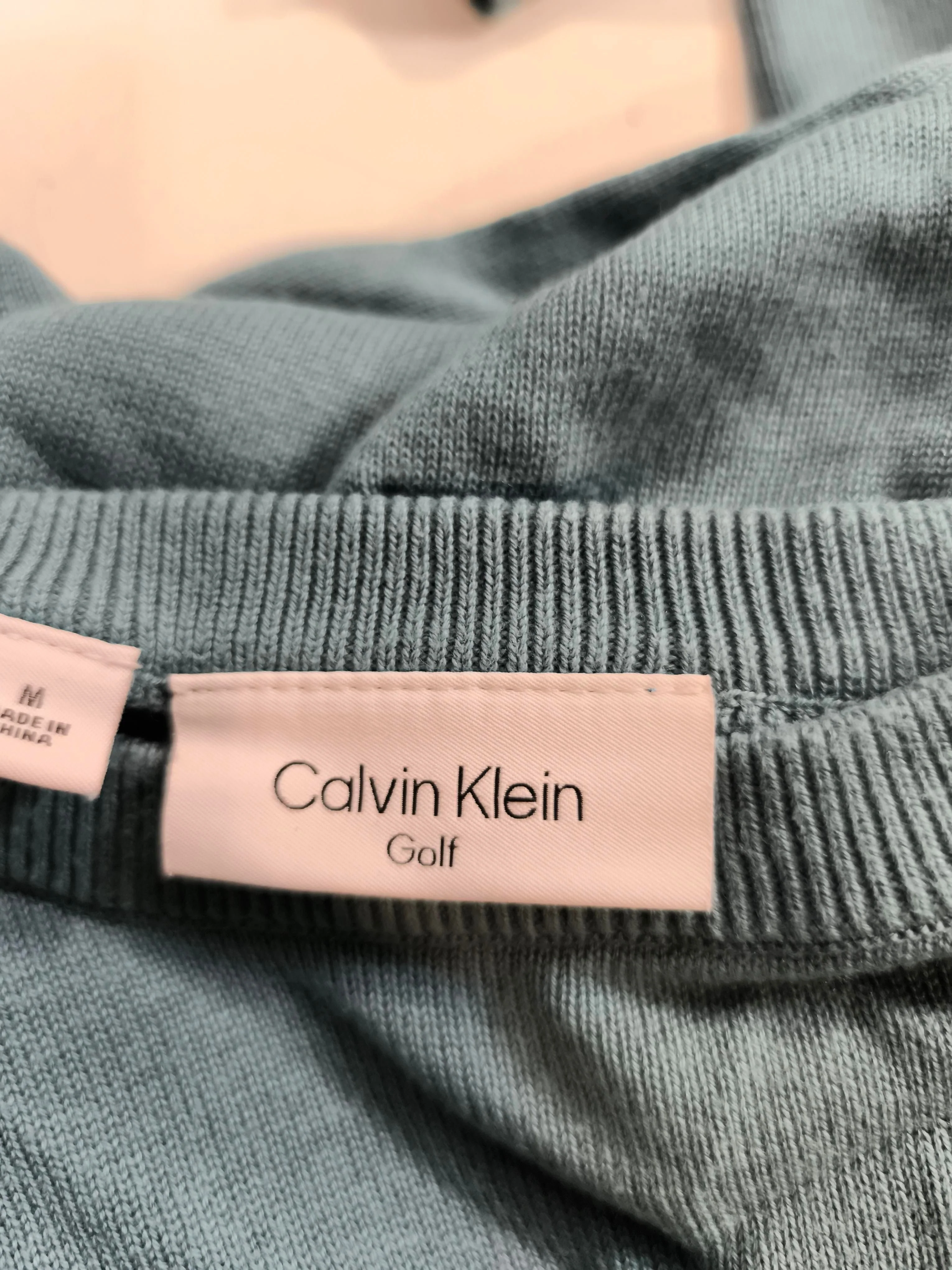 Calvin Klein Men's Jumper M Blue Acrylic with Cotton Round Neck Pullover - Image 5